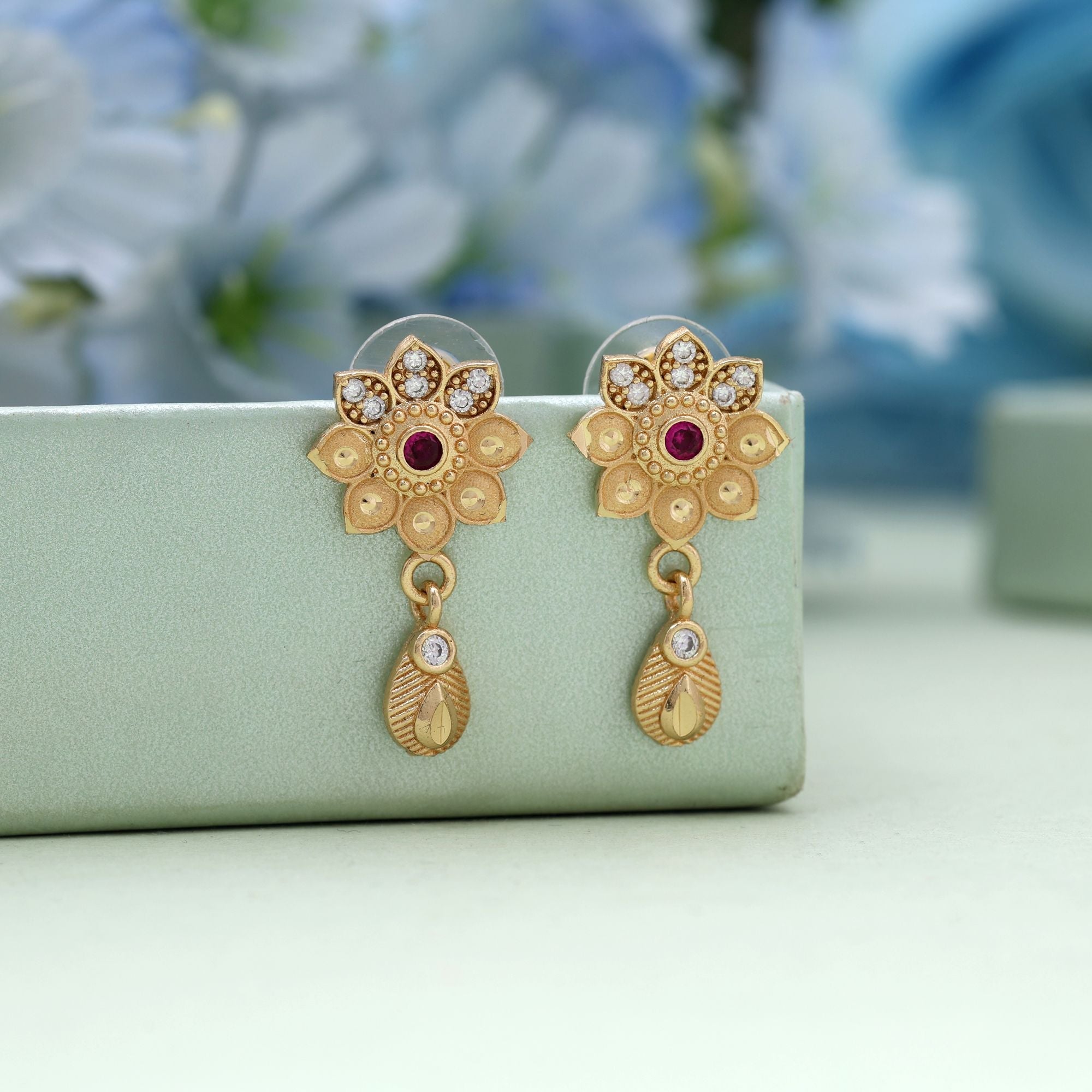 Gold Color Antique Earrings for Sarees & Lehengas