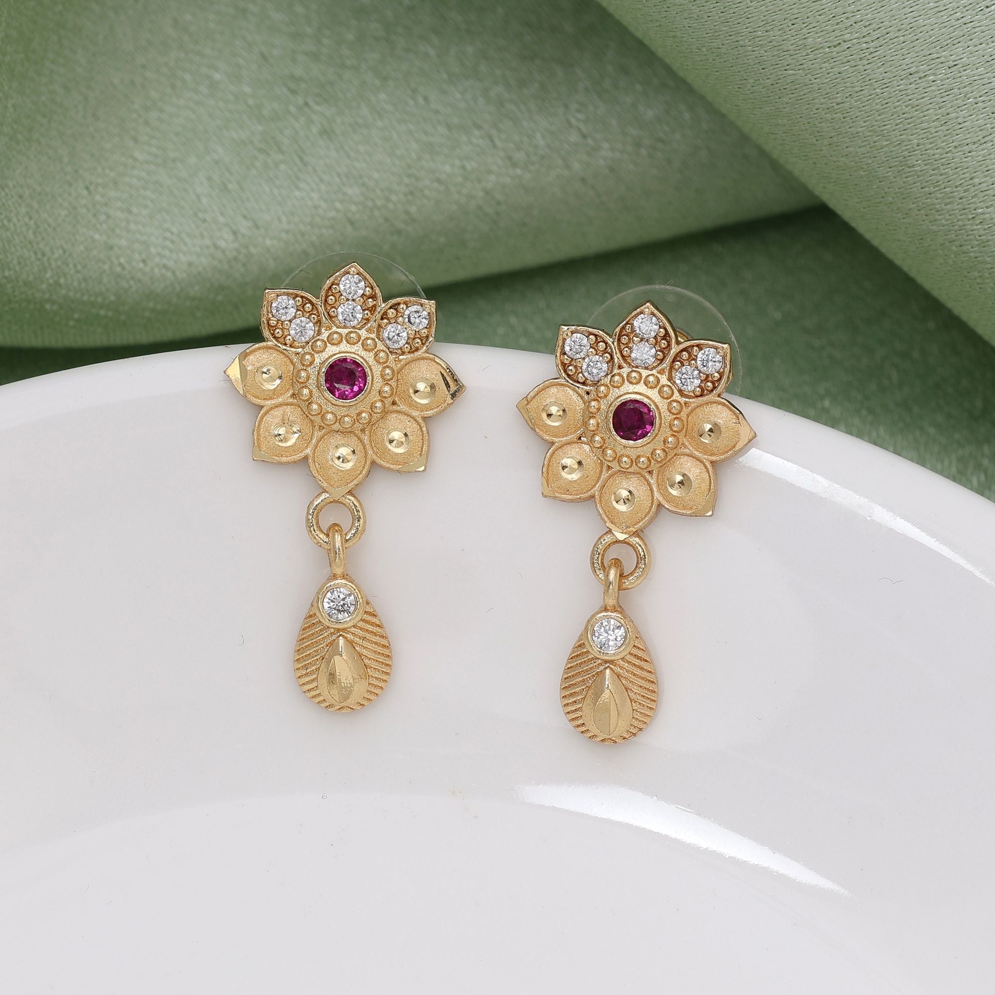 Gold Color Antique Earrings for Sarees & Lehengas