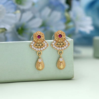 Gold Color Vintage Charm Antique Earrings