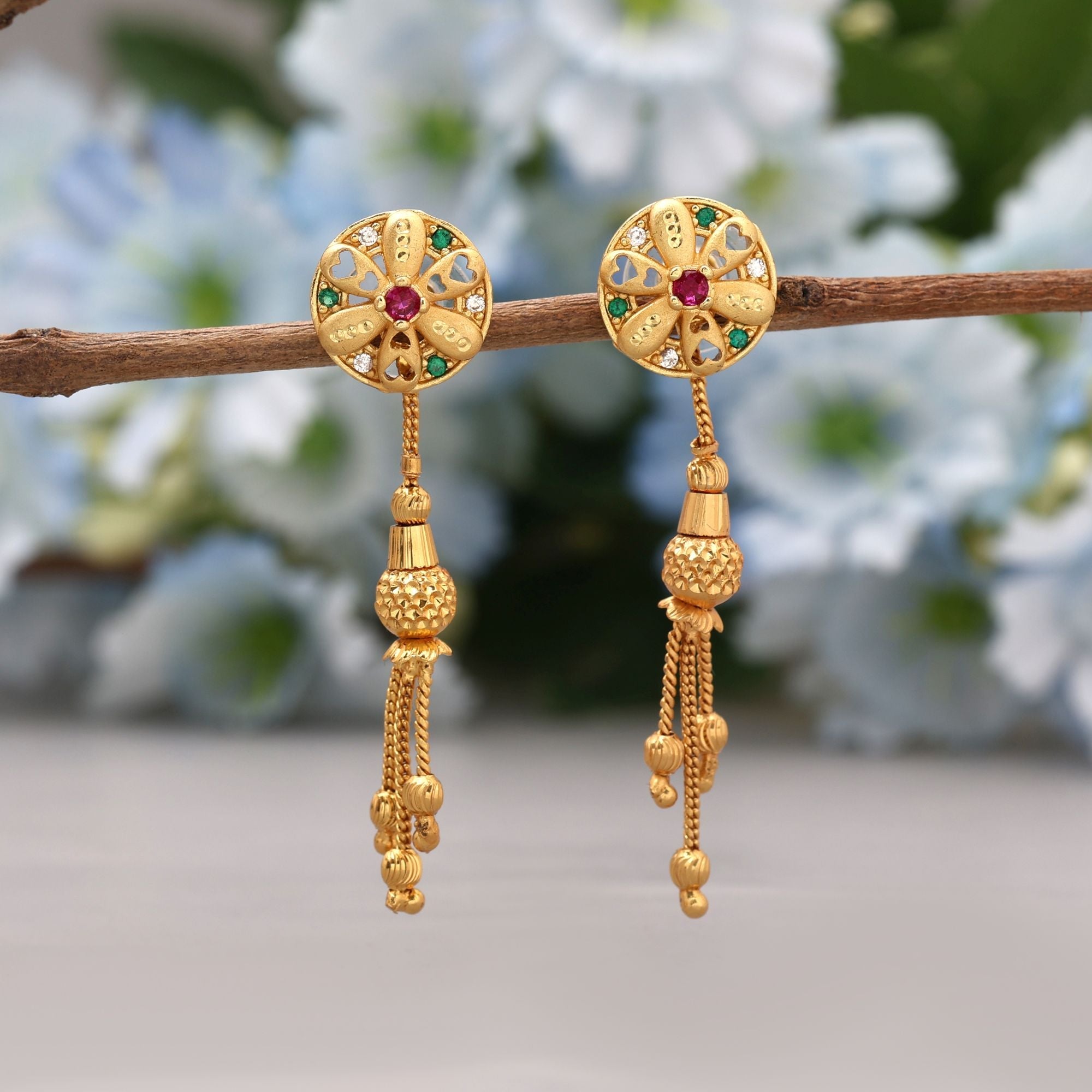 Gold Color Classic Heritage Antique Earrings