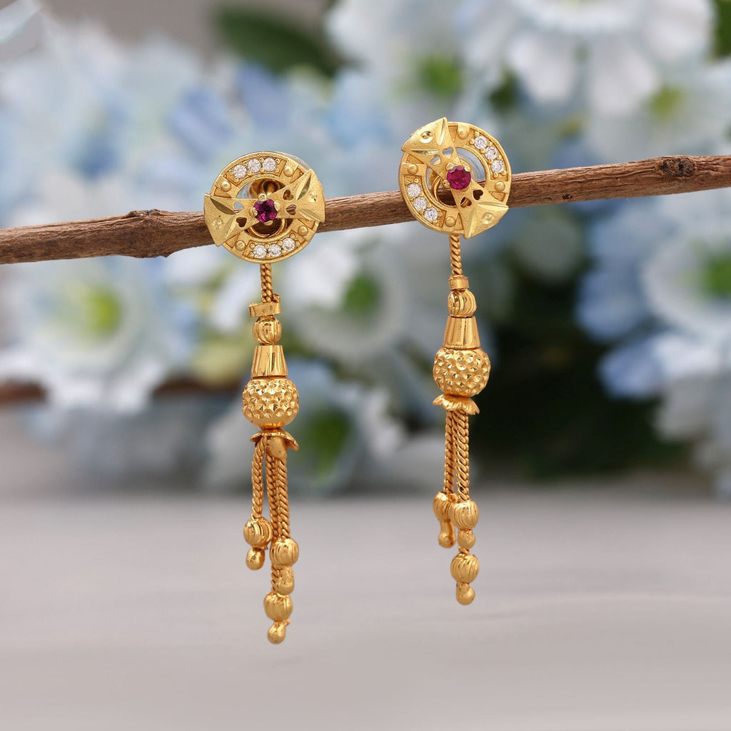 Gold Color Cultural Celebration Antique Earrings