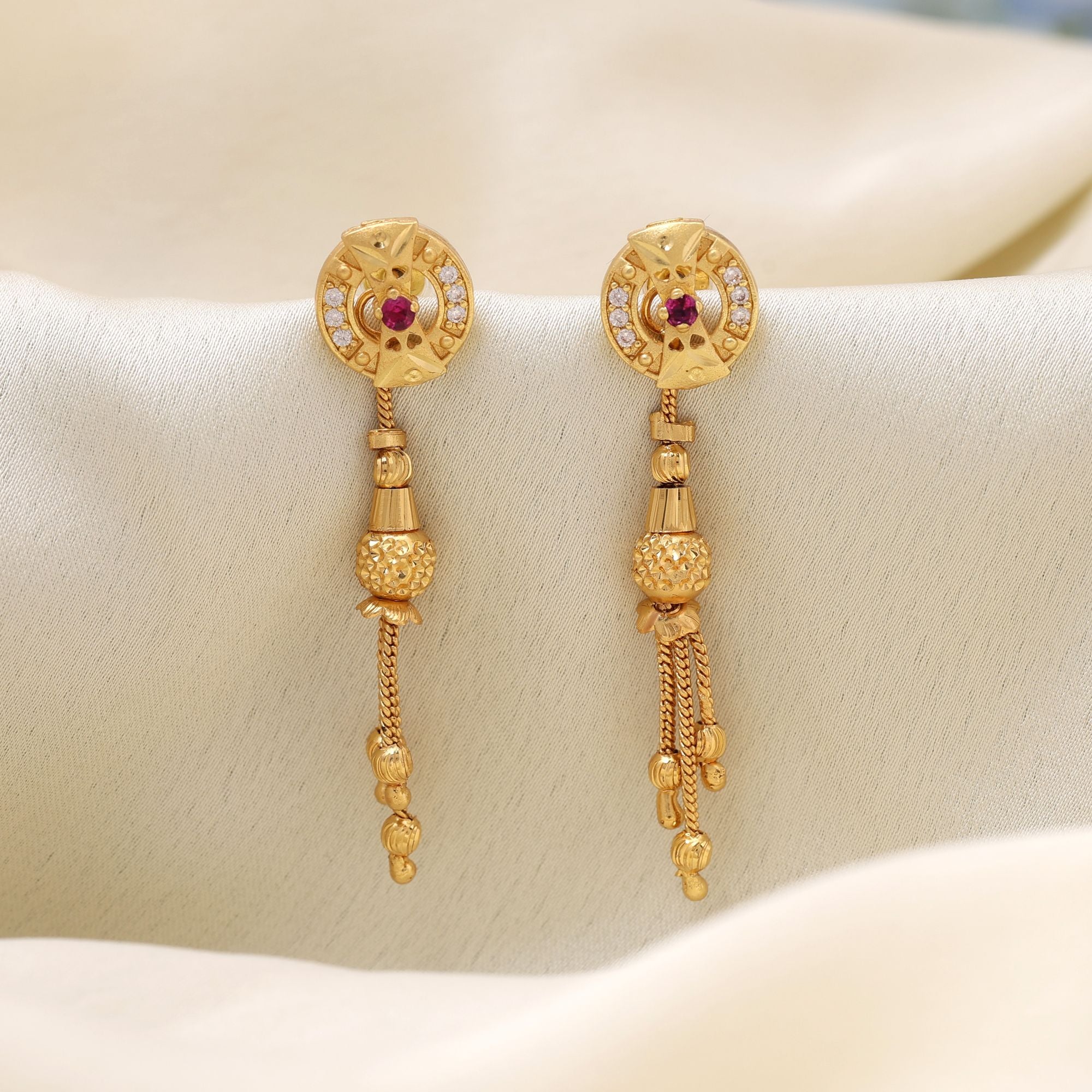 Gold Color Cultural Celebration Antique Earrings