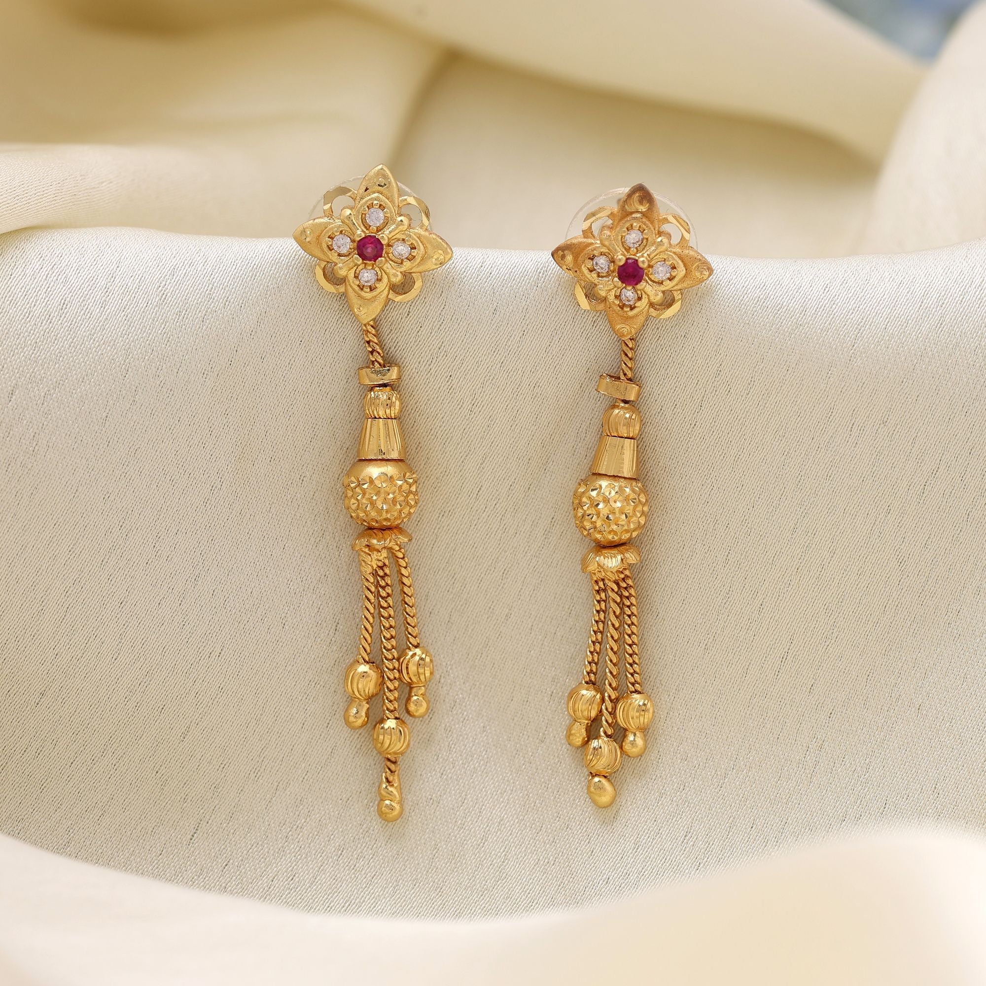 Gold Color Traditional Indian Antique Earrings