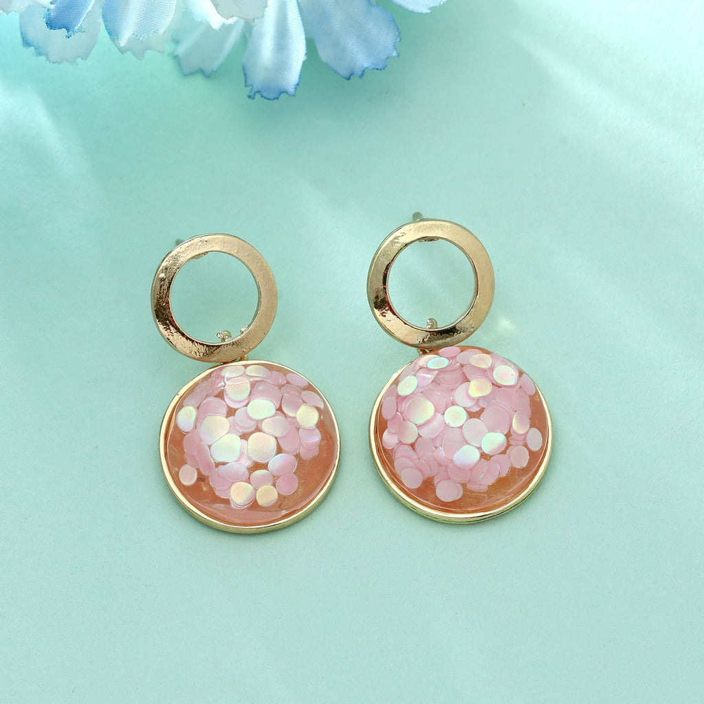 Pink Color Antique Earrings Stylish Vintage Ethnic Statement Jewelry Design