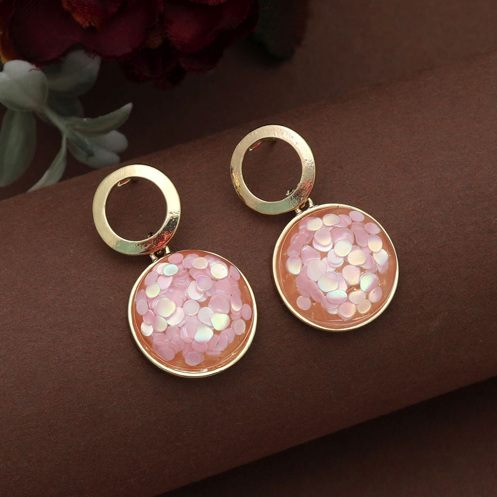 Pink Color Antique Earrings Stylish Vintage Ethnic Statement Jewelry Design
