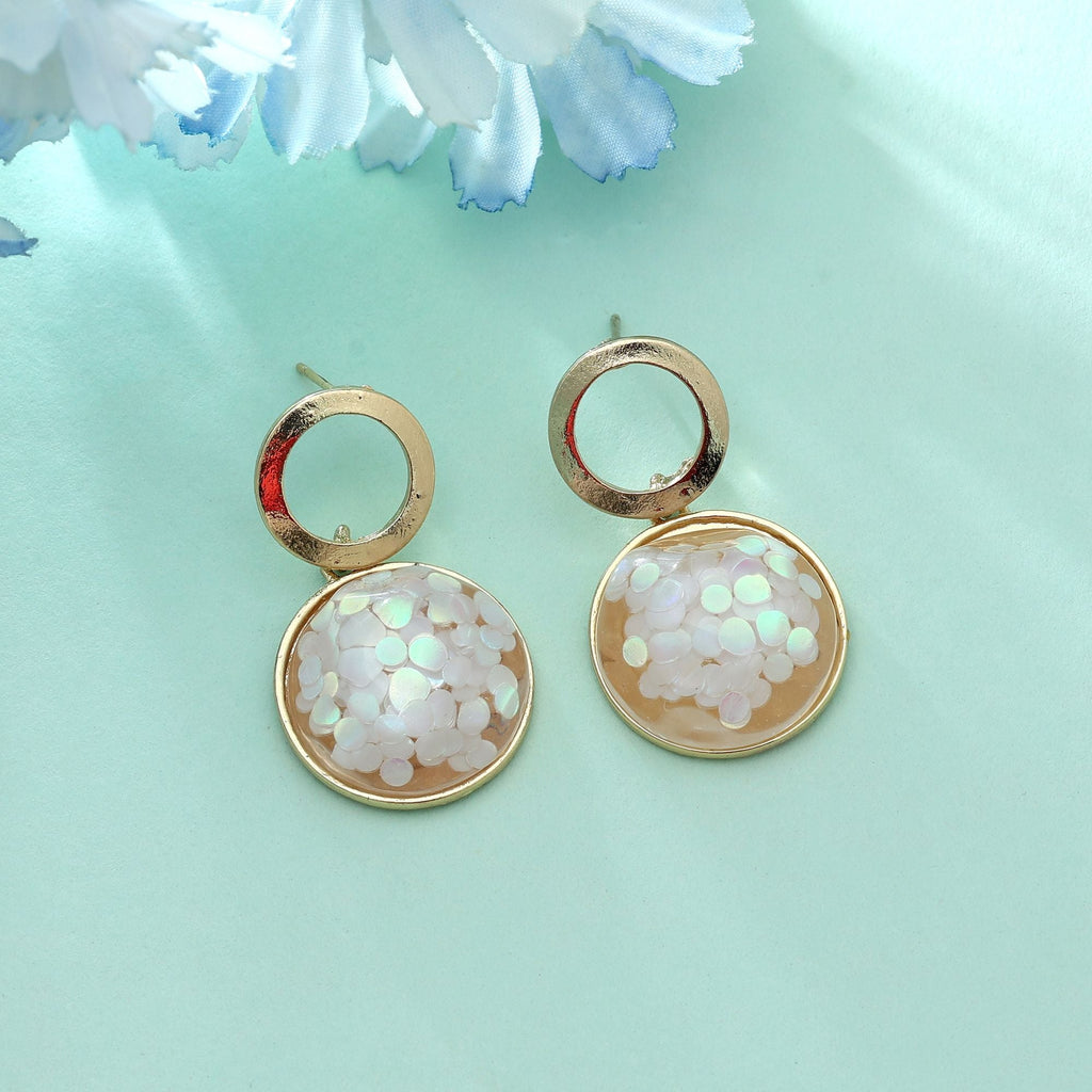 White Color Antique Earrings Elegant Royal Antique Inspired Party Wear Jewelry