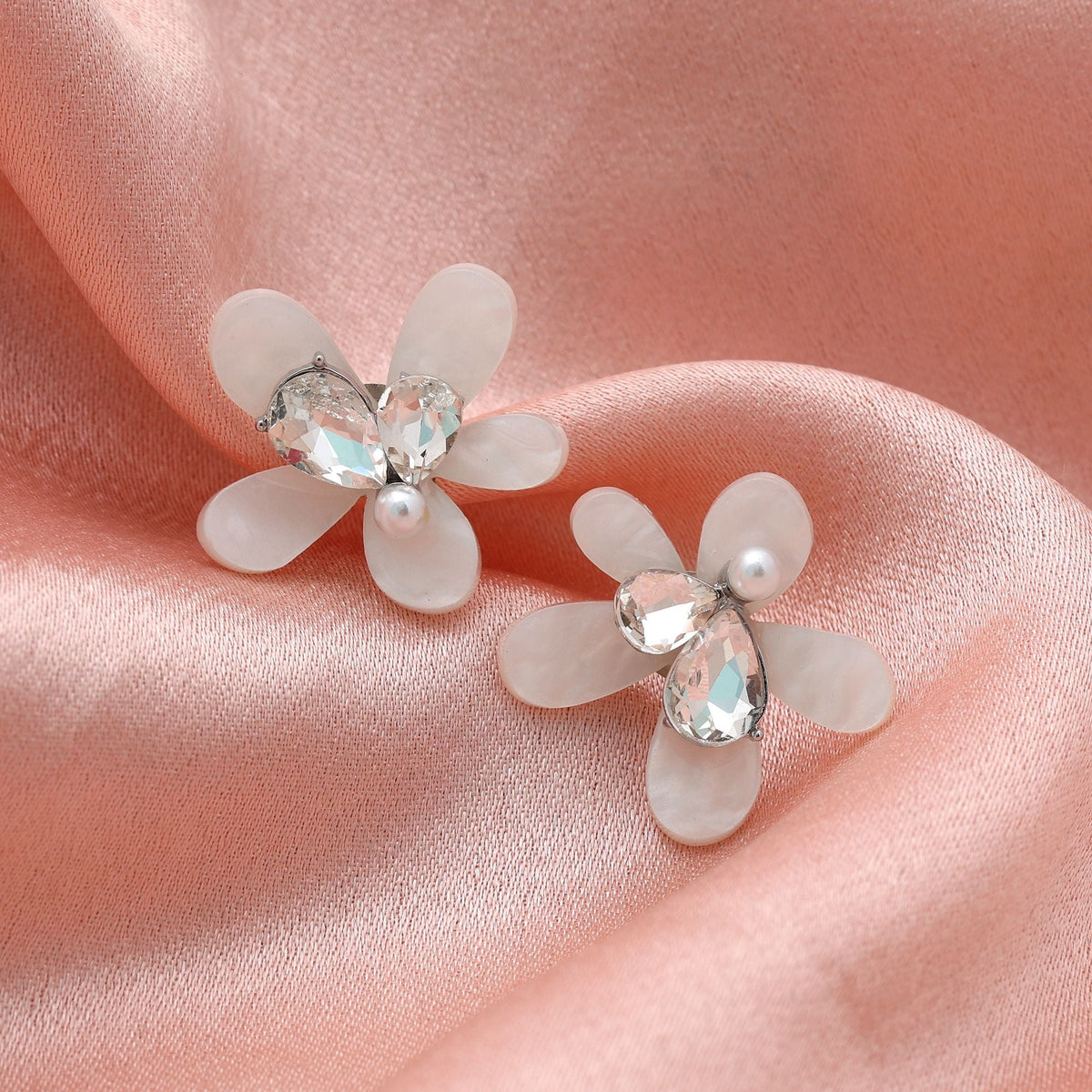 White Color Antique Earrings Traditional Antique Style Ethnic Fashion Jewelry