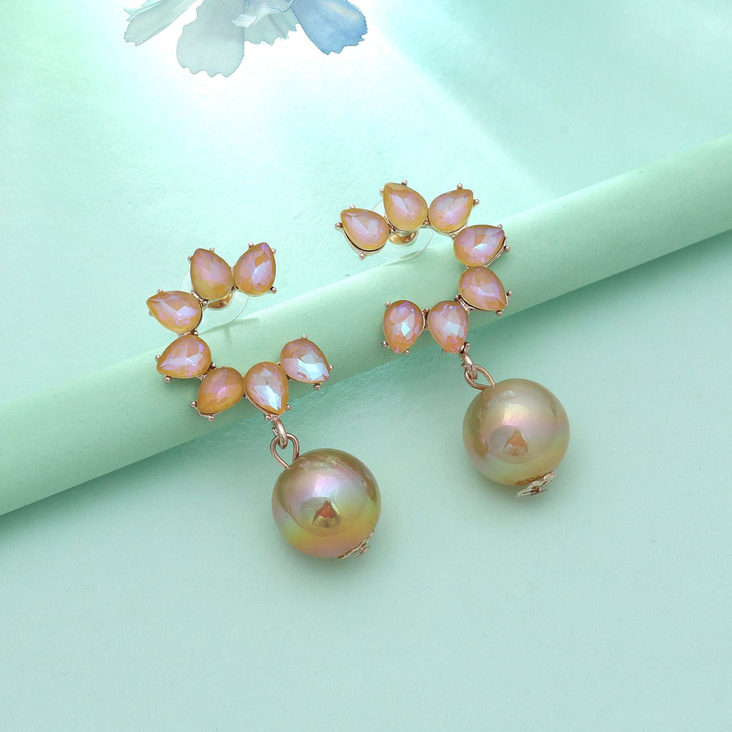 Gold Color Antique Earrings Classic Vintage Ethnic Jewelry Design