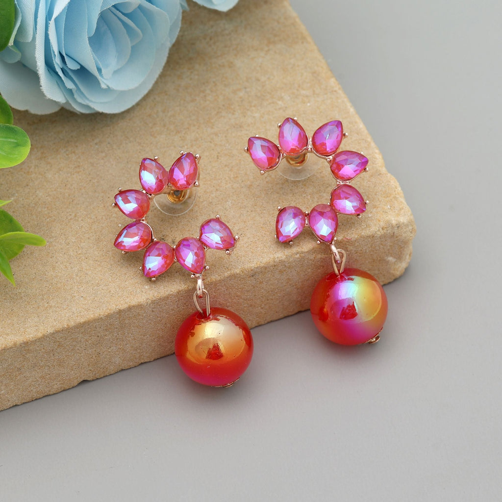 Rani Color Antique Earrings Elegant Heritage Style Ethnic Jewelry
