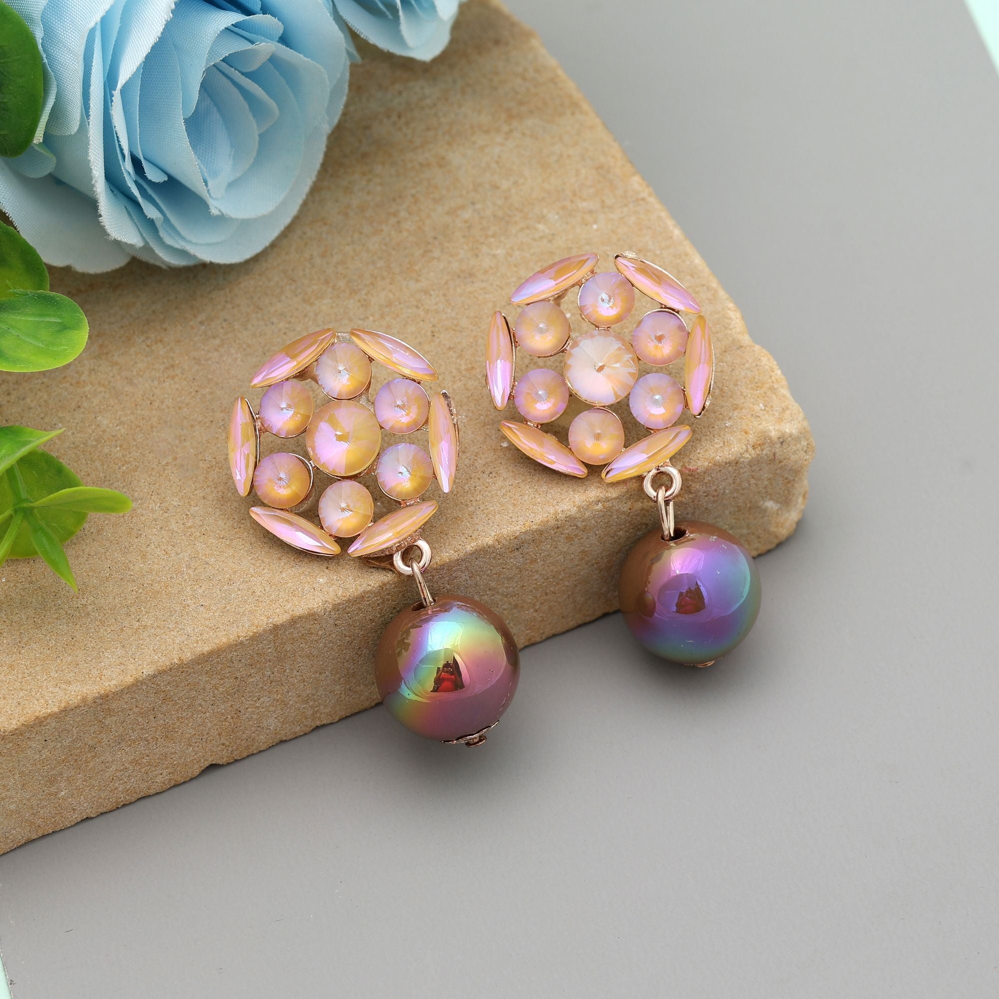 Gold Color Antique Earrings Stylish Vintage Traditional Ethnic Jewelry