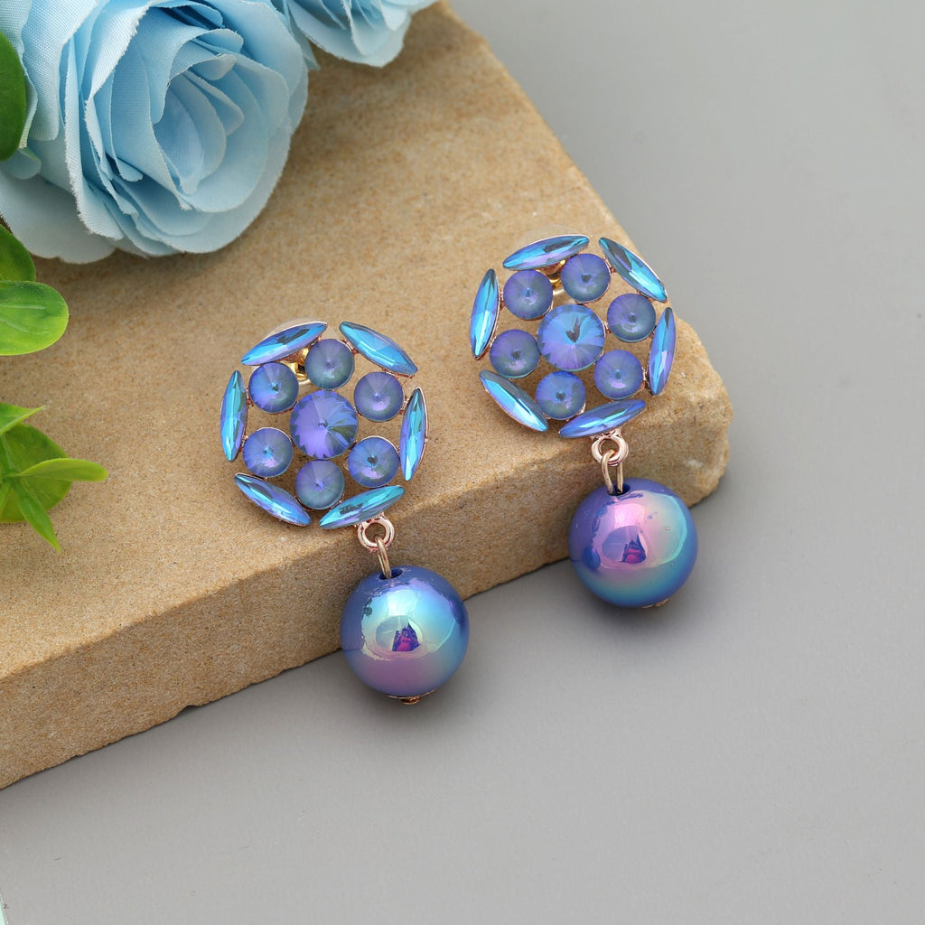 Green Color Antique Earrings Classic Vintage Style Ethnic Jewelry