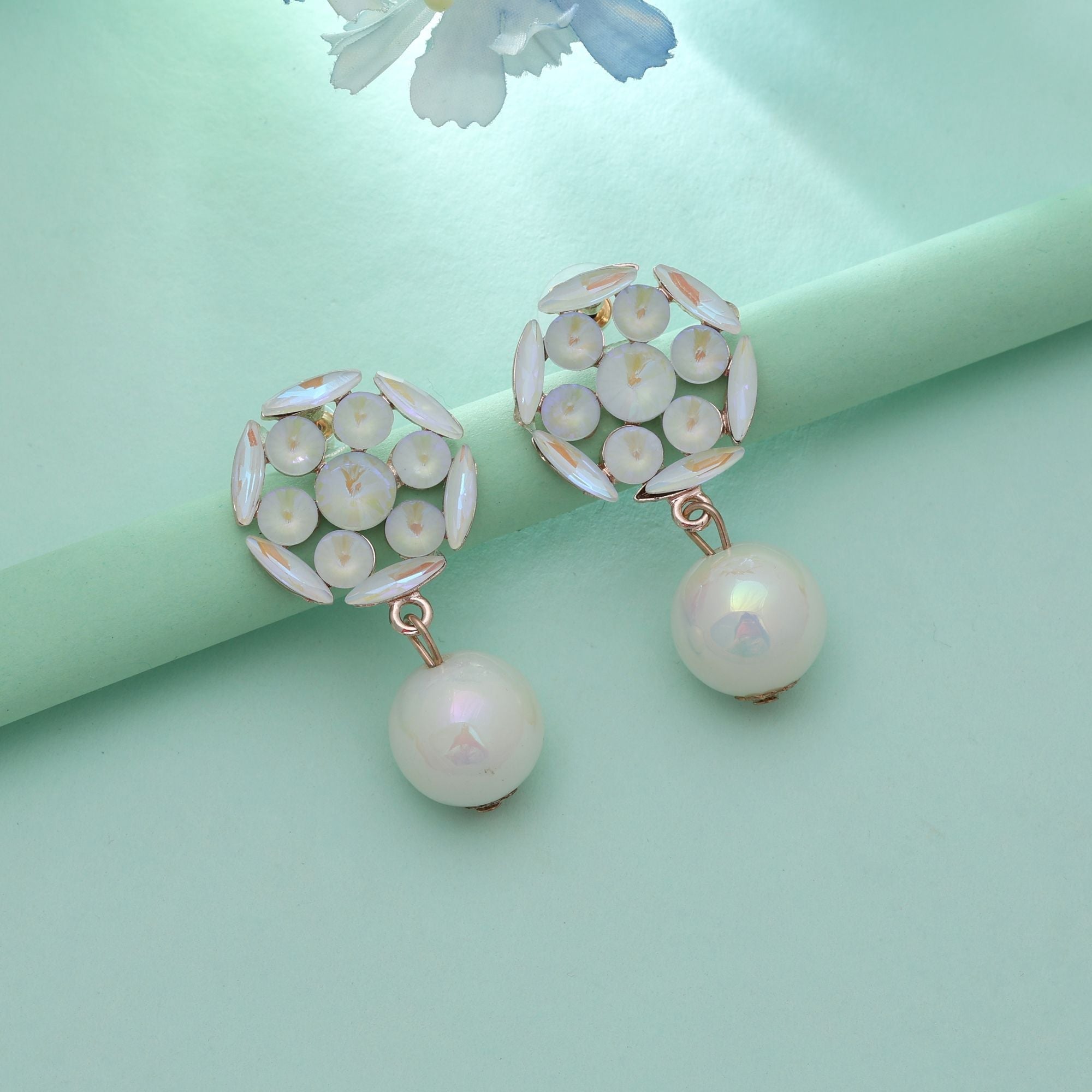 White Color Antique Earrings Traditional Antique Inspired Party Wear Jewelry