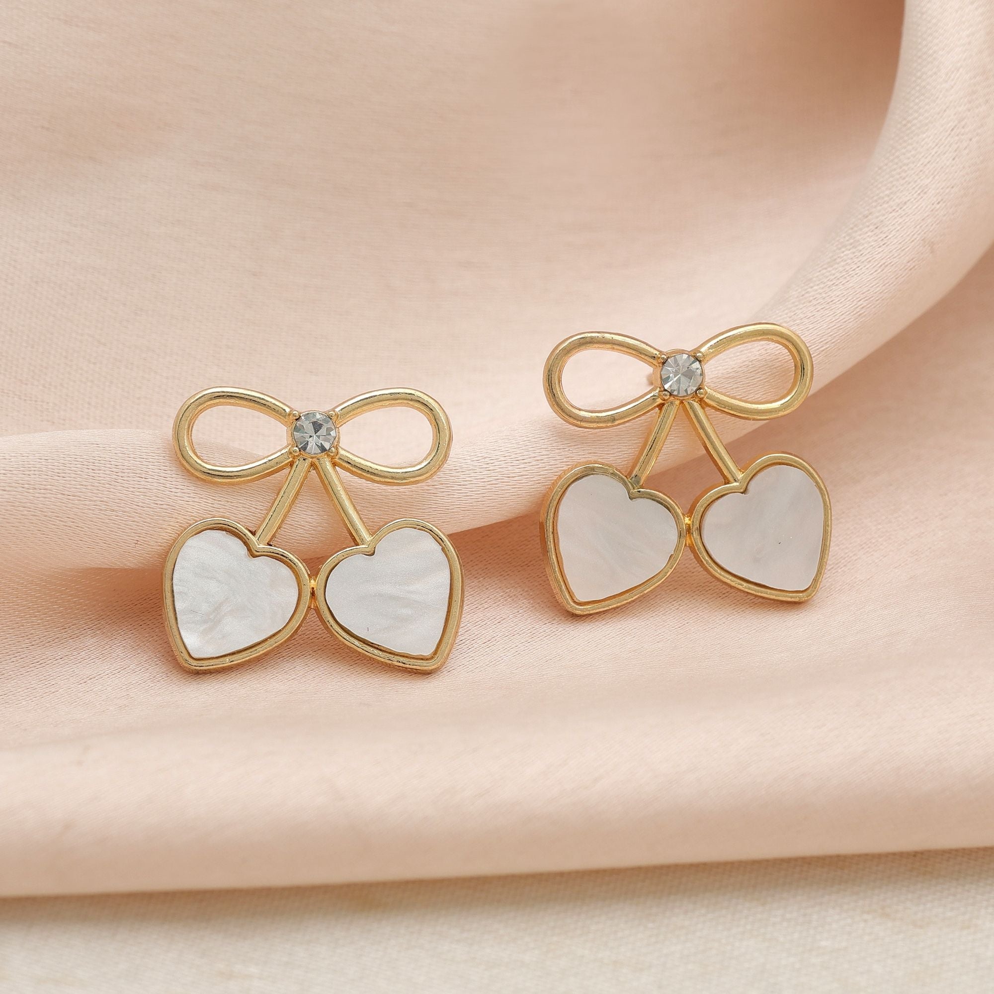 White Color Traditional Antique Earrings