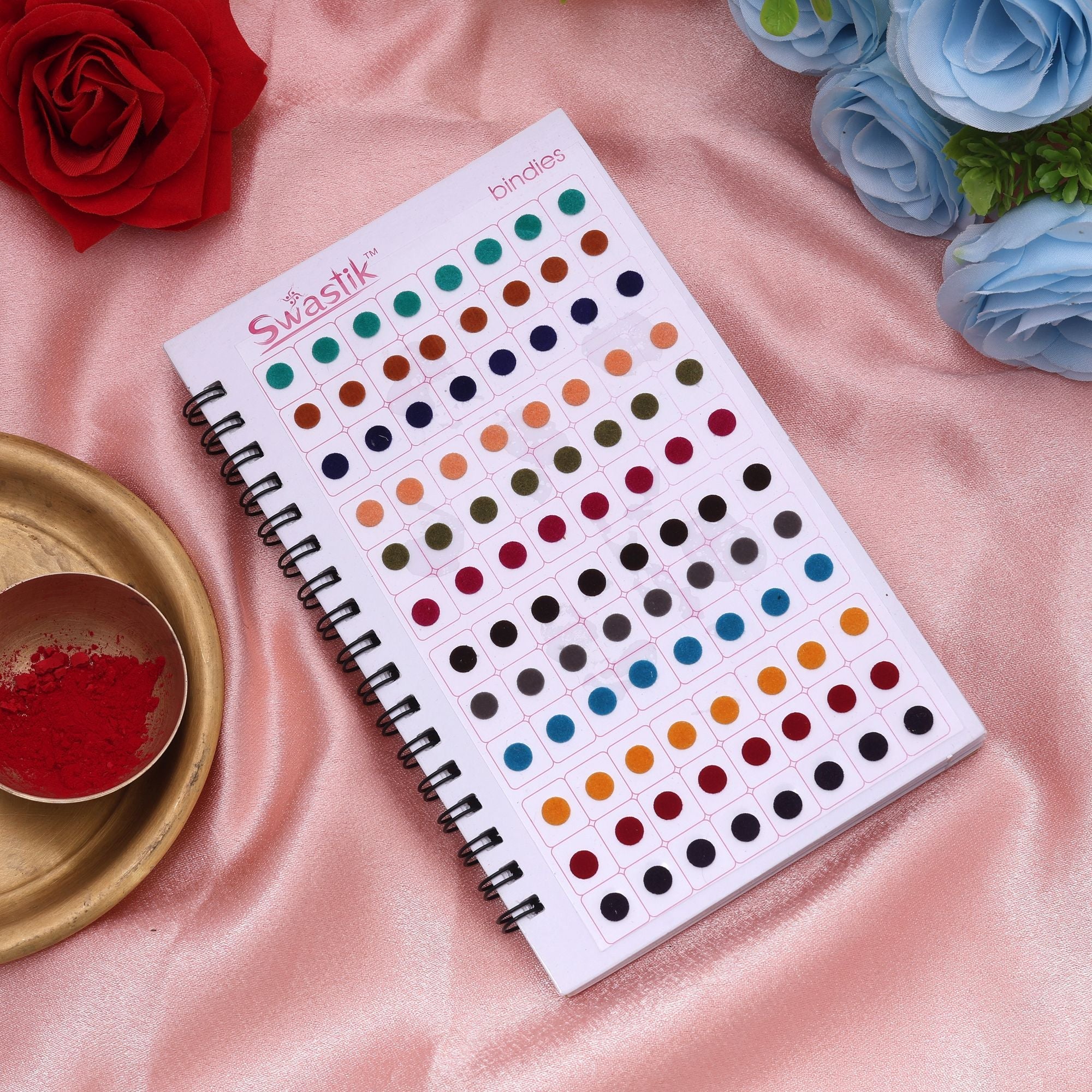 Assorted Color Plain Mini Bindi Book For Women & Girls- Total Pieces- 960 (BND101MLT)