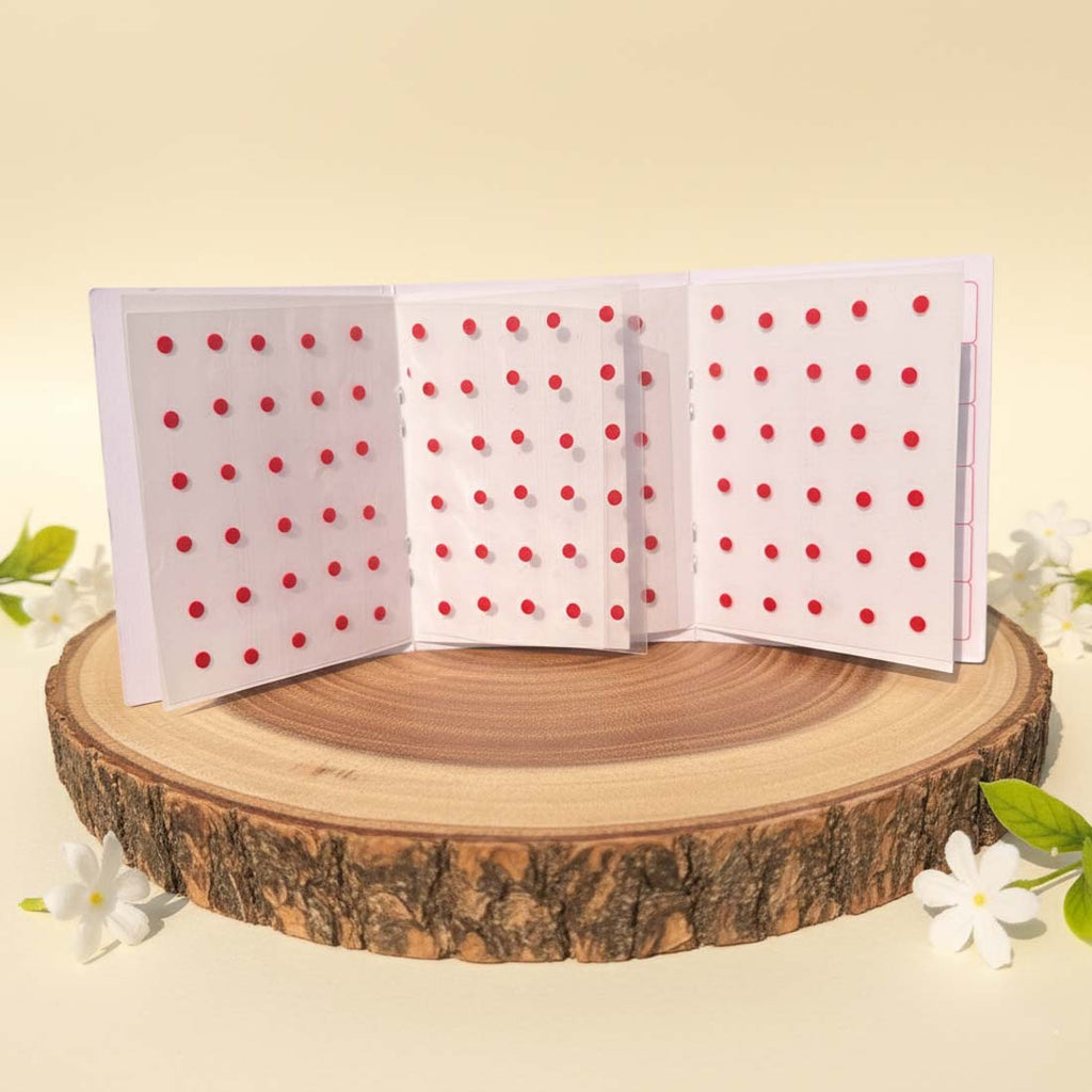 Red Color Bindi Book For Women & Girls- Total Pieces- 1440 (BND130RED)
