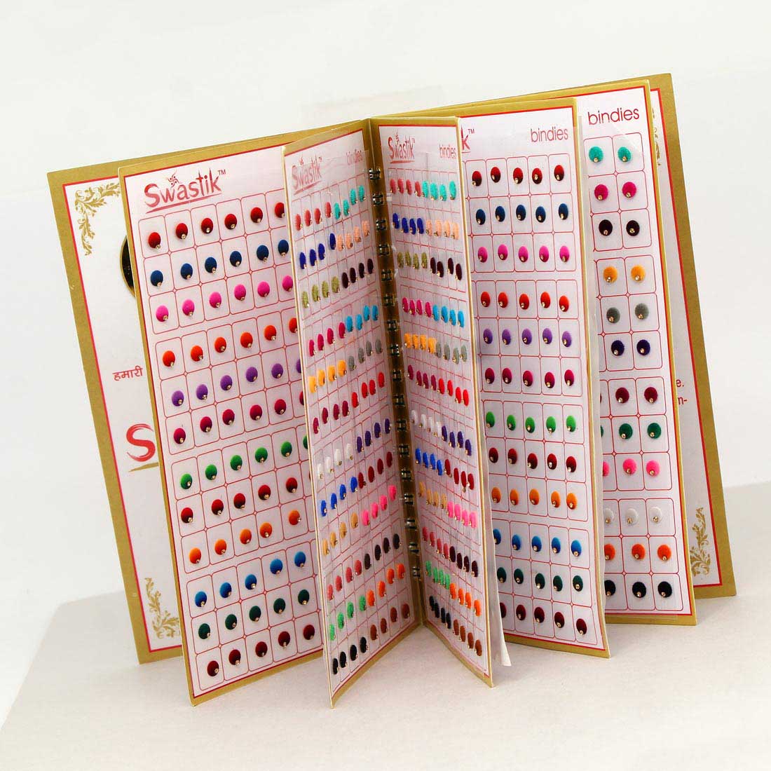 Assorted Color Multicolor Velvet Bindi Book For Women & Girls- Total Pieces- 960