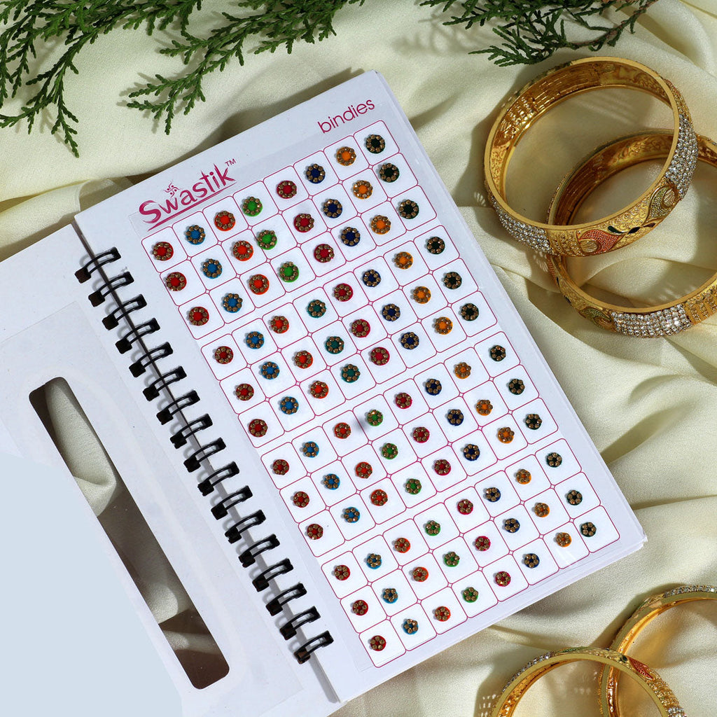 Assorted Color Velvet Bindi Book For Women & Girls- Total Pieces- 960