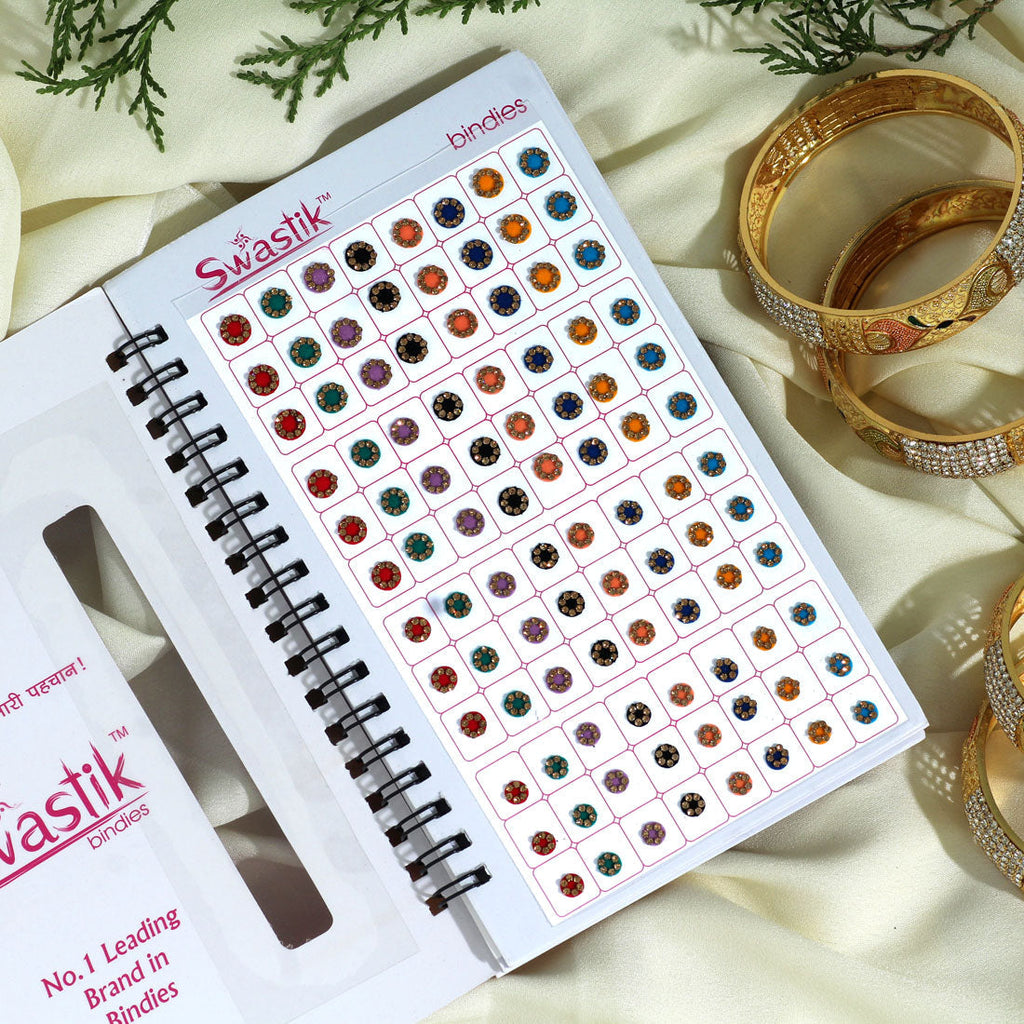Assorted Color Velvet Bindi Book For Women & Girls- Total Pieces- 960