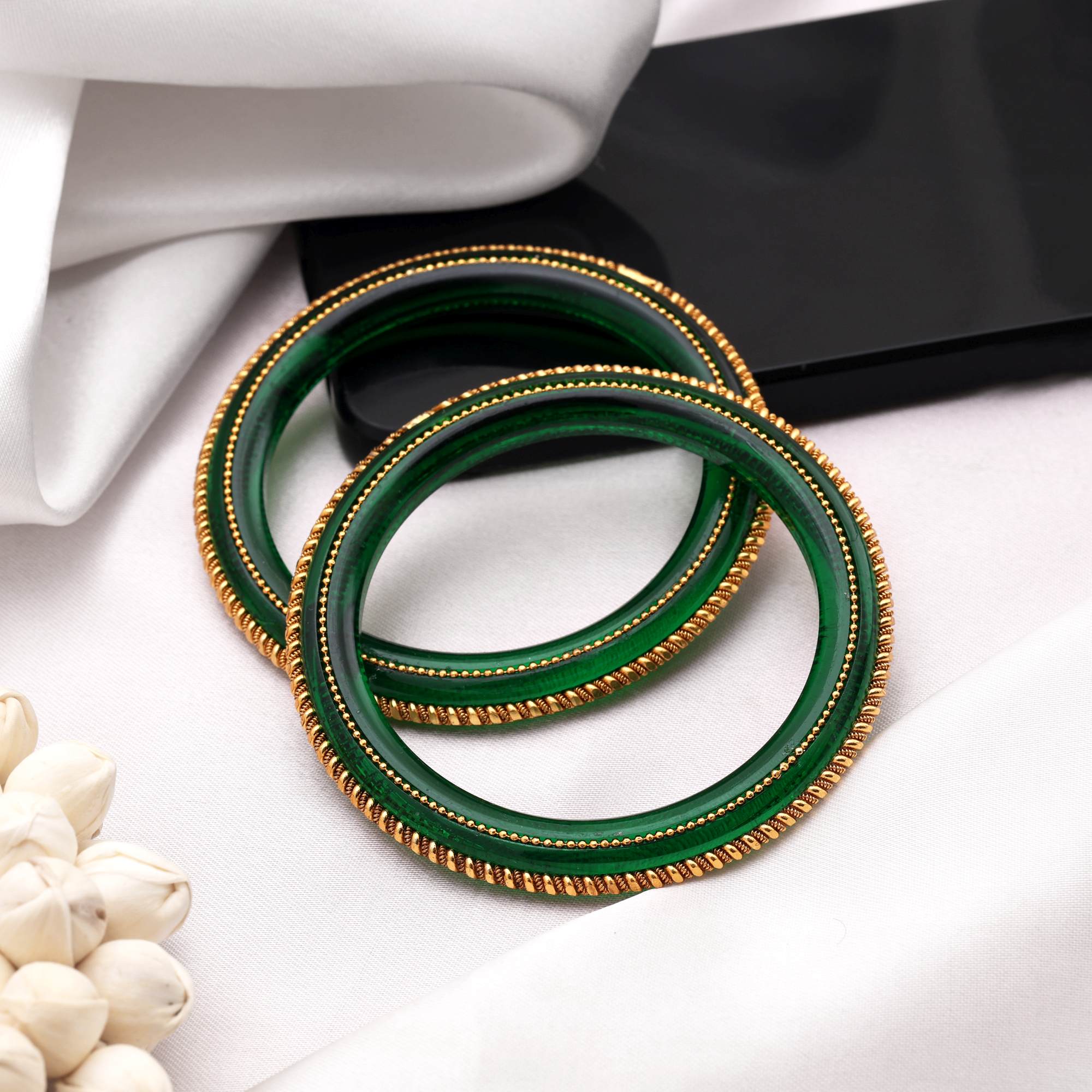 Green Color Elegant Handcrafted Festival Wear Designer Fashion Bangle