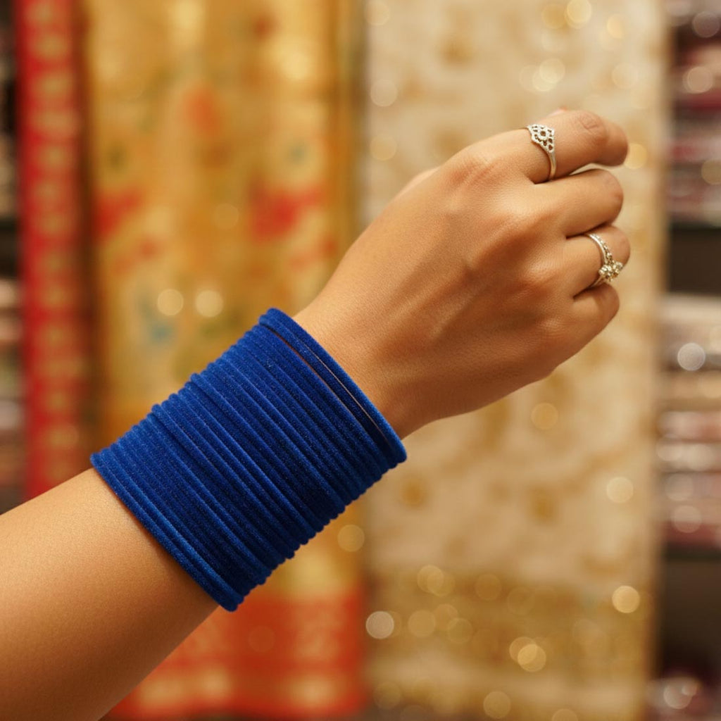 Blue Color 1 Set Of Bangle Size: 2.6 (FB120BLU-2.6)