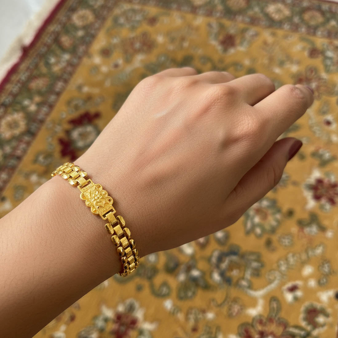 Gold Party Wear Kids Bracelet