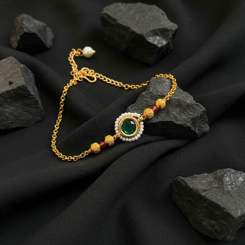 Green Festive Kids Bracelet