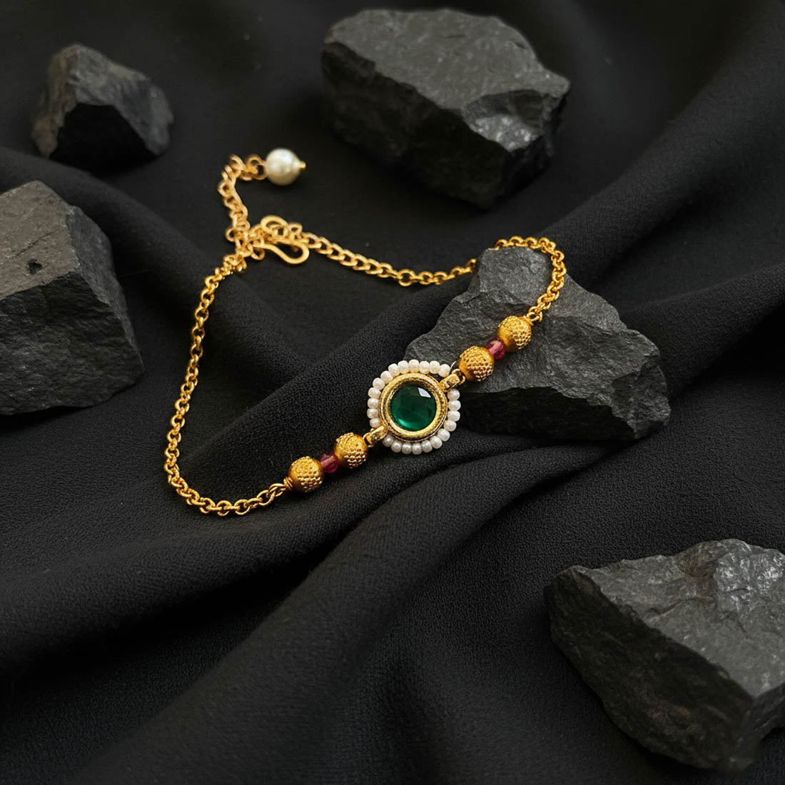 Green Festive Kids Bracelet