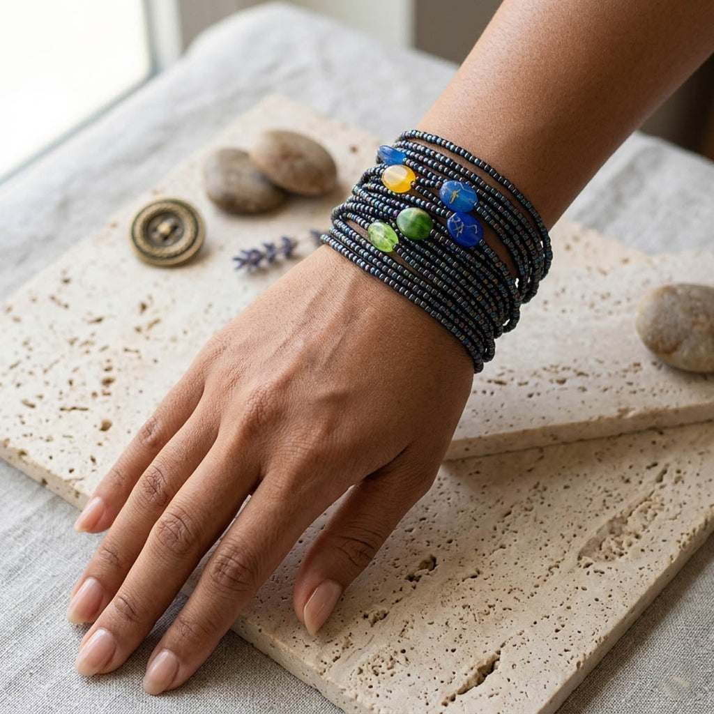Blue Color Fashion Bracelet Elegant Stylish Everyday Wear Jewelry Design