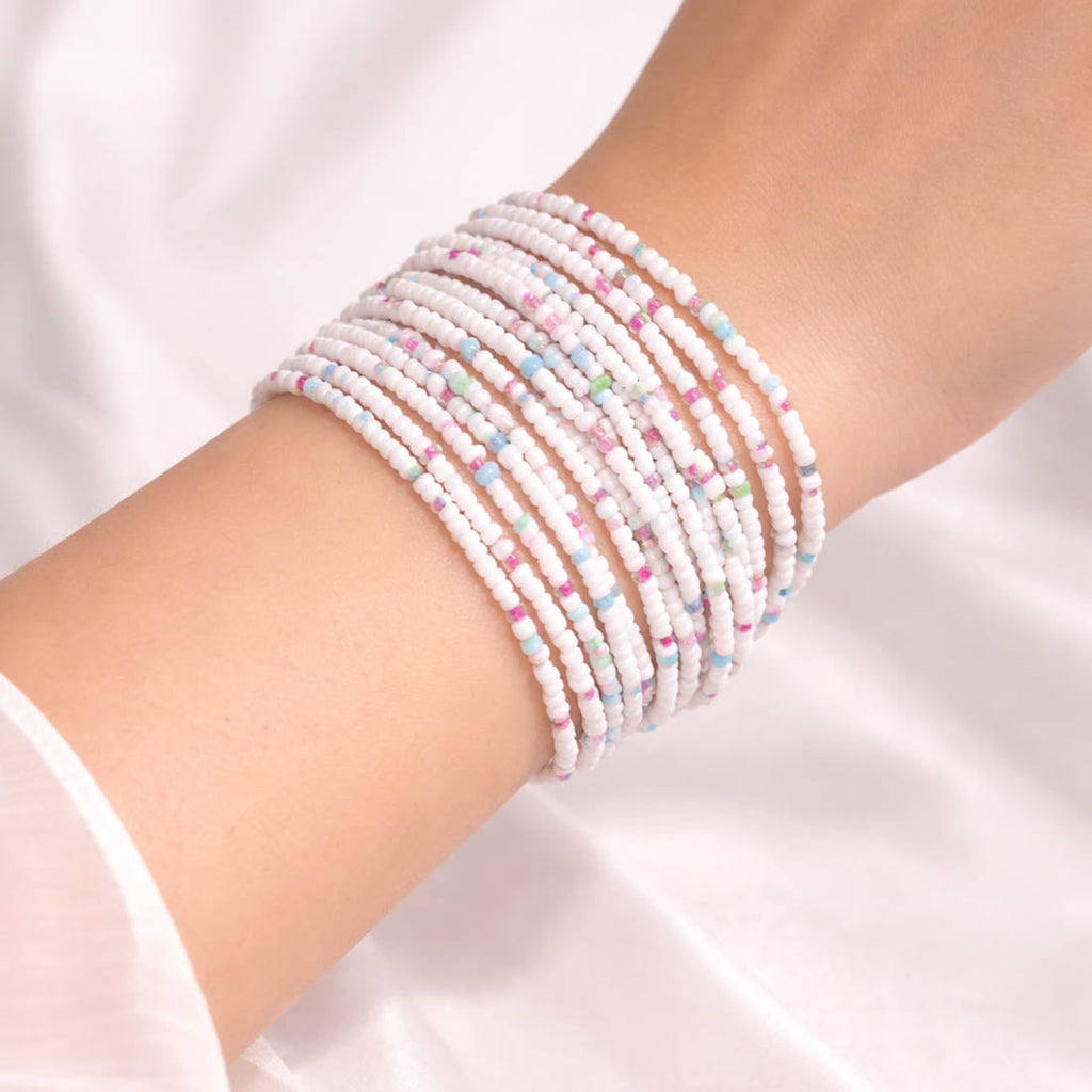 Rani & White Color Fashion Bracelet Elegant Dual Tone Fashion Jewelry