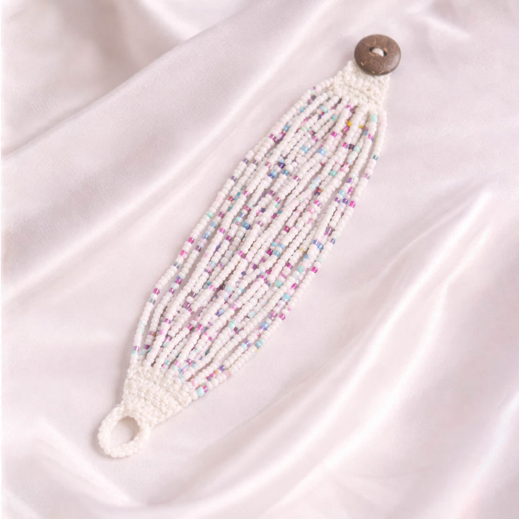 Rani & White Color Fashion Bracelet Elegant Dual Tone Fashion Jewelry