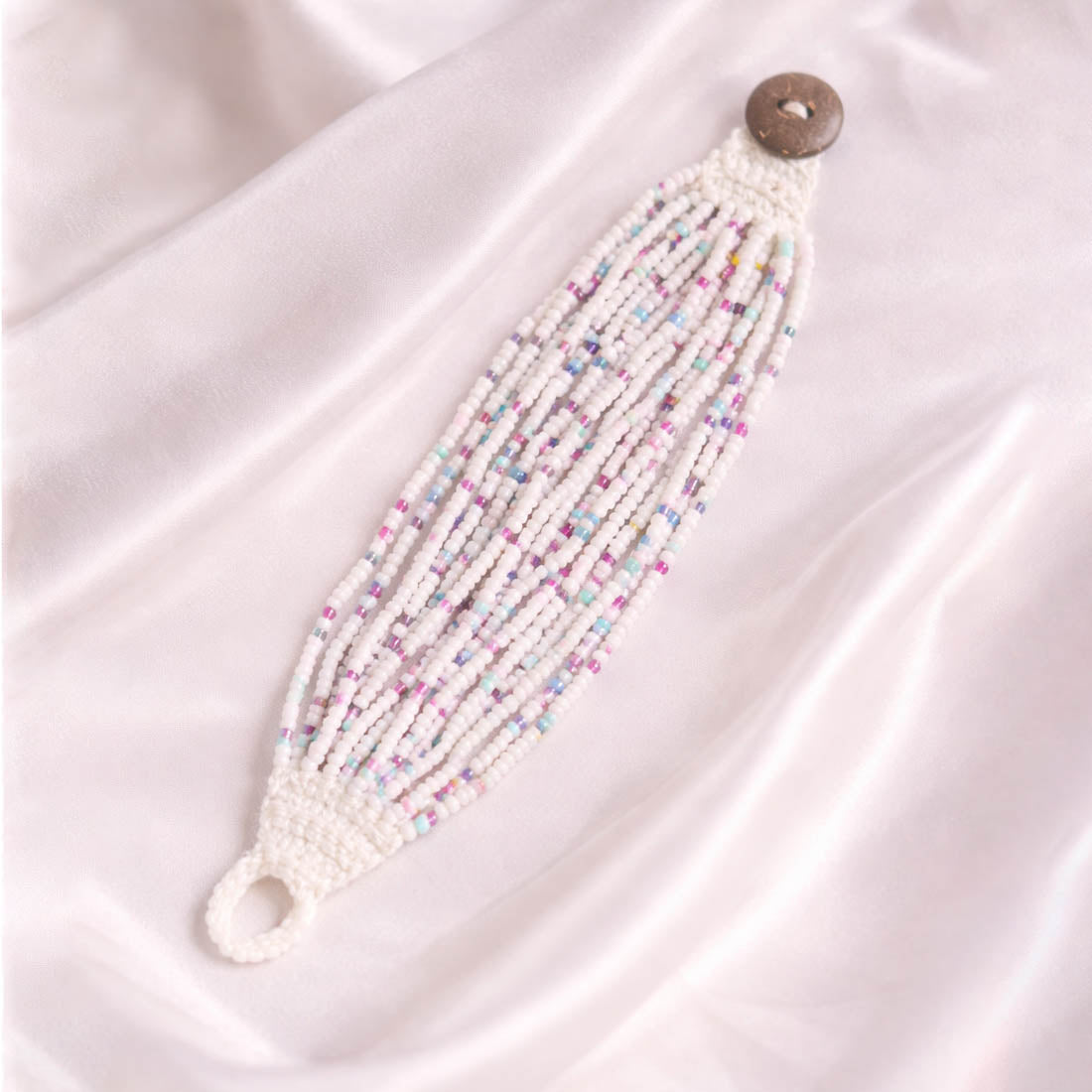 Rani & White Color Fashion Bracelet Elegant Dual Tone Fashion Jewelry