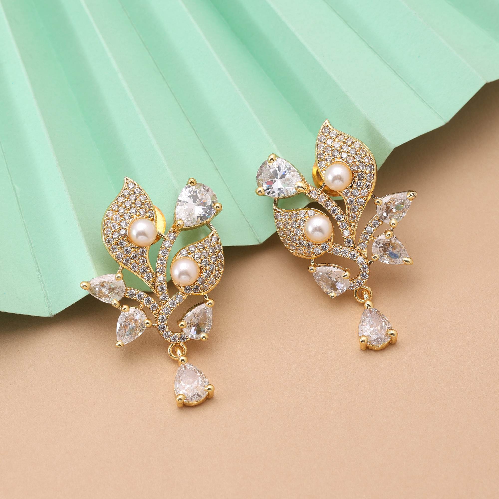 White Color Radiant Shine American Diamond Earrings For Elegant Women’S Daily Jewelry