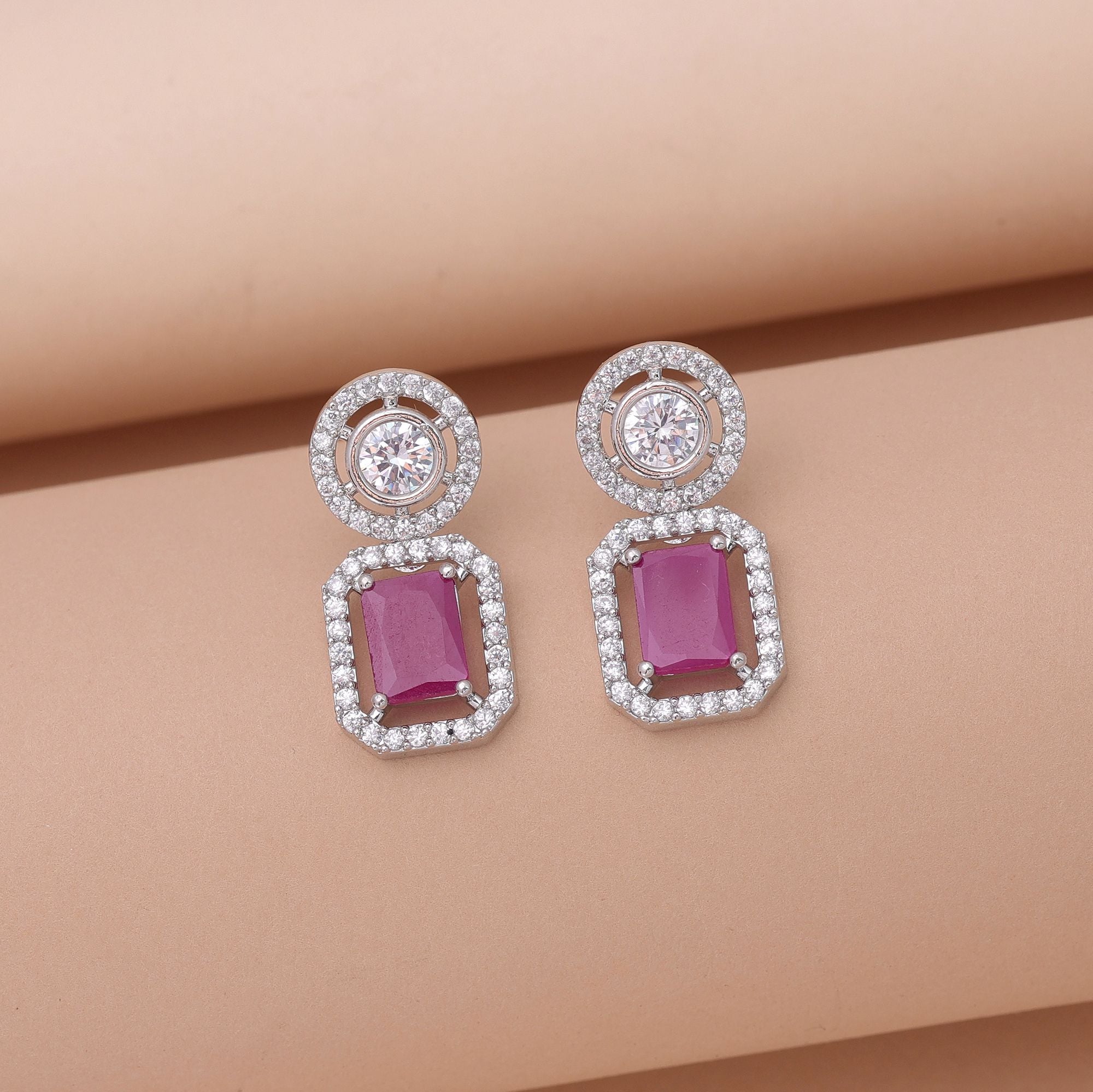 Rani Color Traditional Diamond Earrings