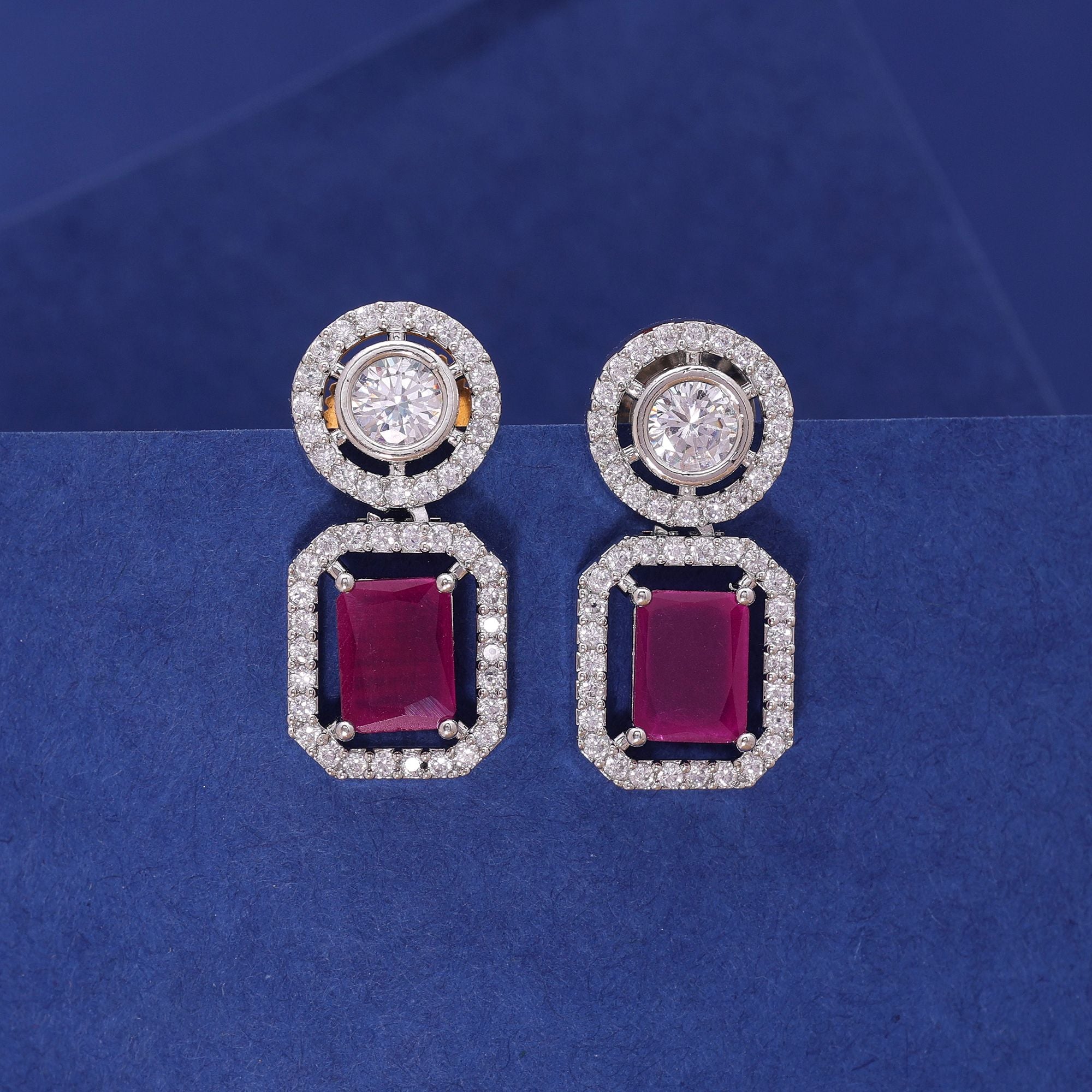 Rani Color Traditional Diamond Earrings