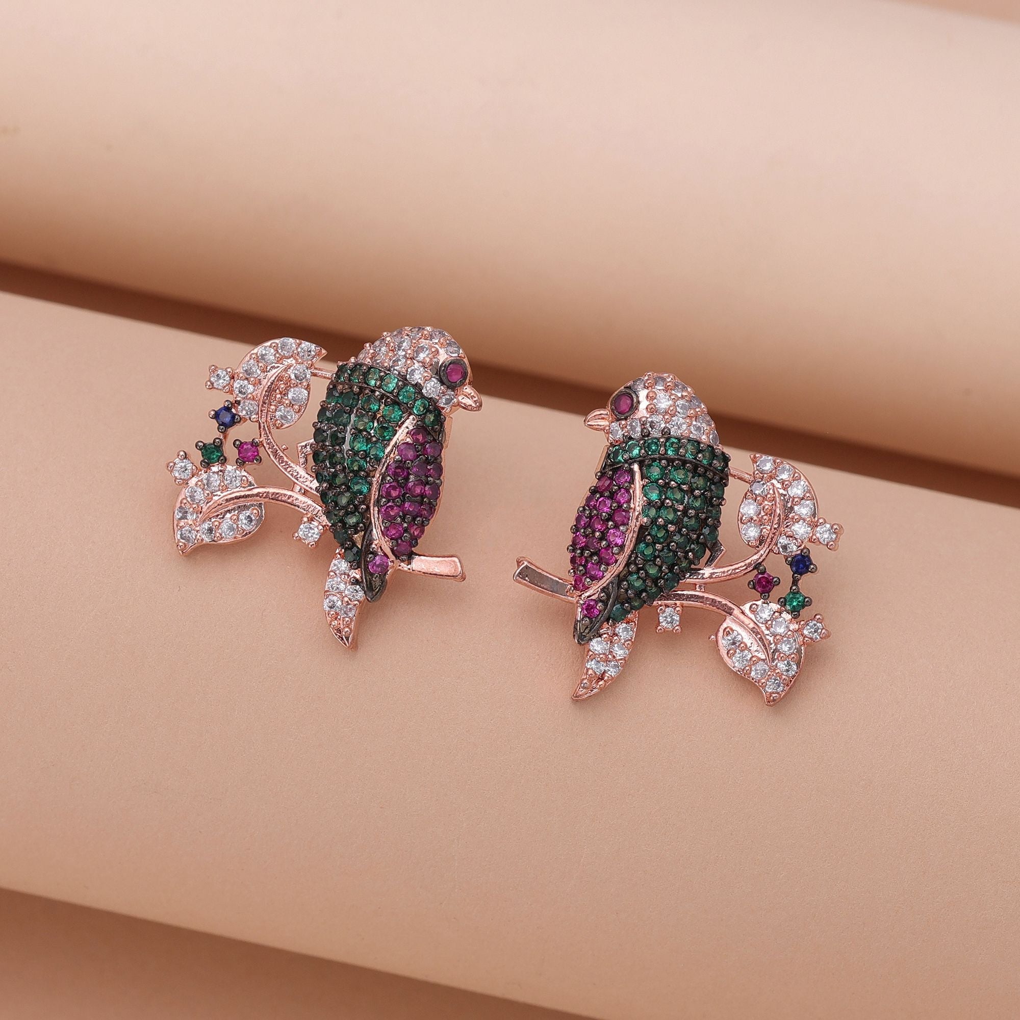 Multi Color American Diamond Earrings