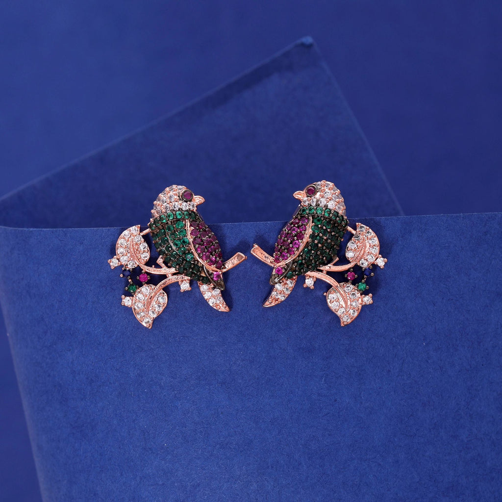 Multi Color American Diamond Earrings