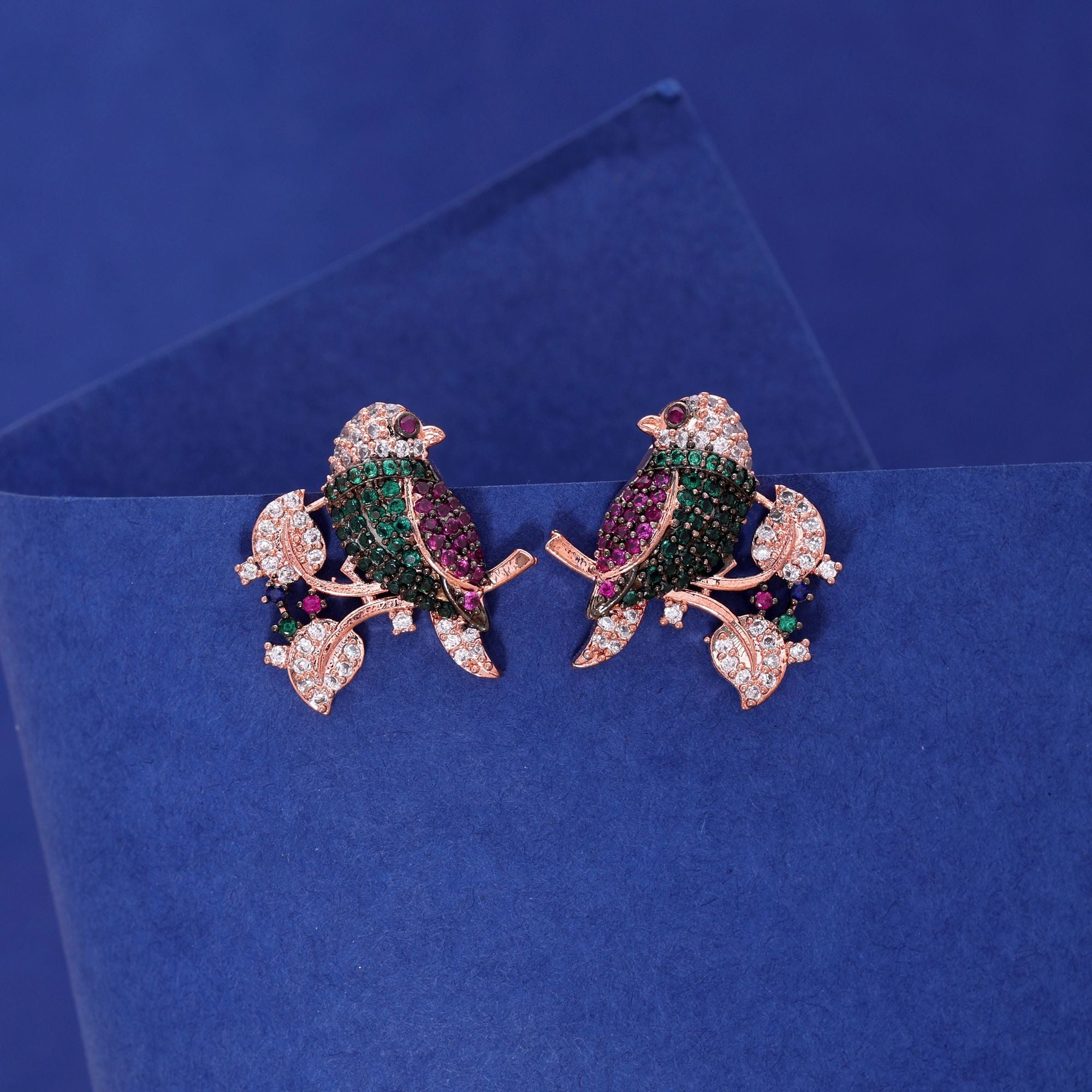 Multi Color American Diamond Earrings