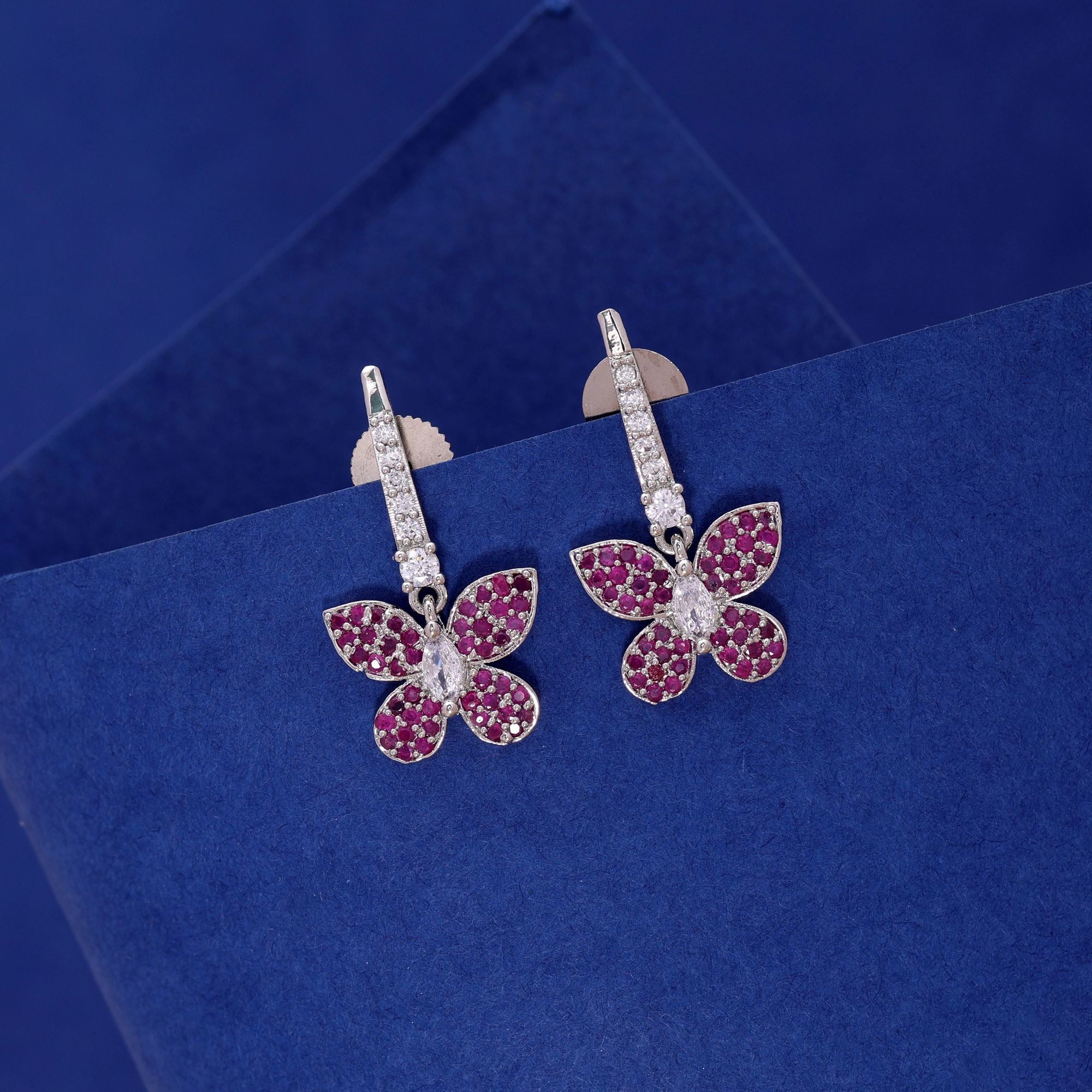 Rani Color Sparkling Diamond Earrings