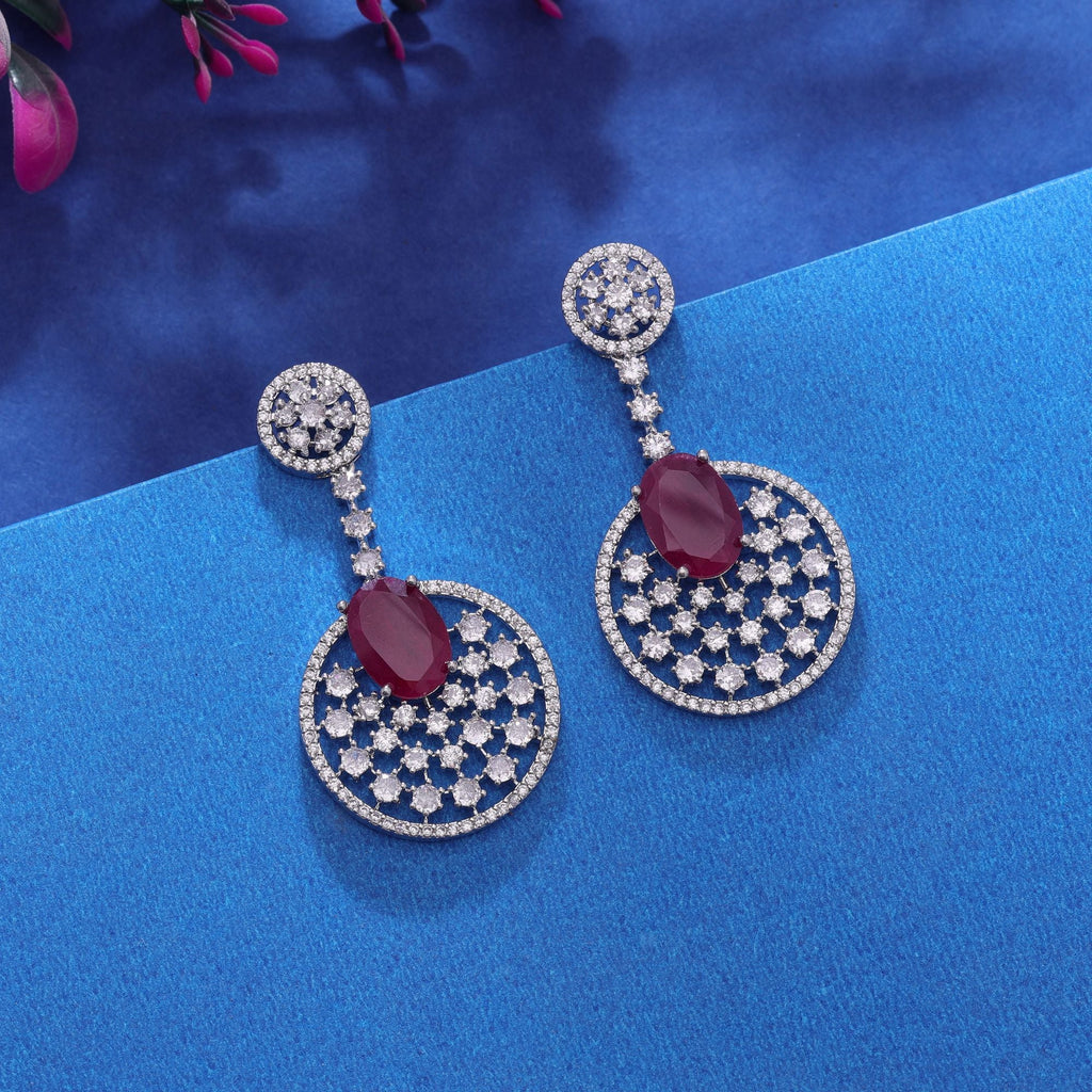Rani Color Ethnic Diamond Earrings
