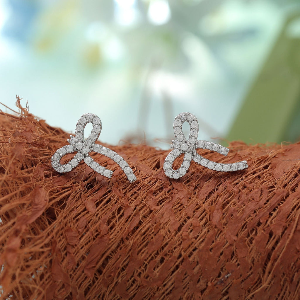 Silver Color American Diamond Earrings with Everyday Style