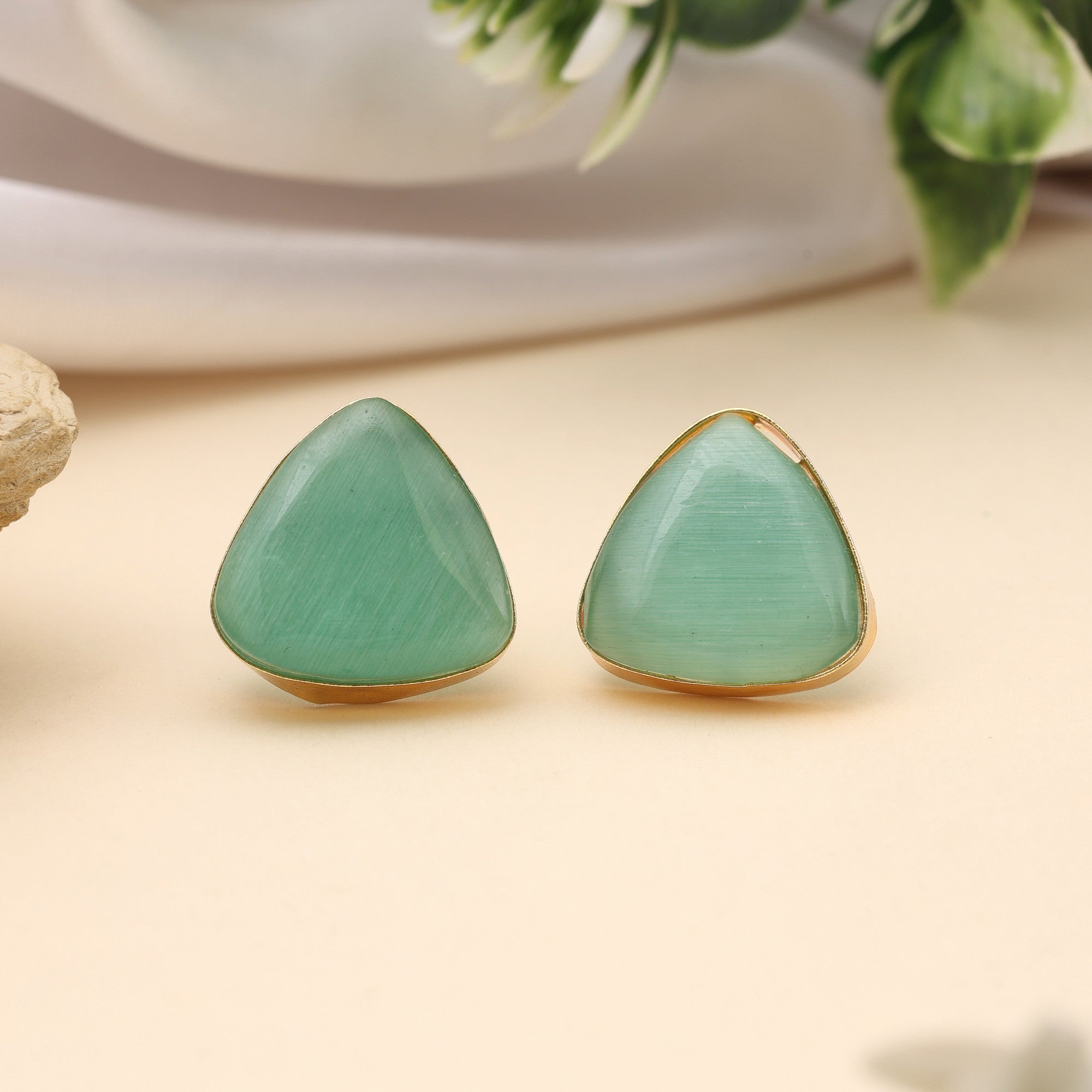 Elegant Pista Green Color Amrapali Earrings With Ethnic Royal Touch Design