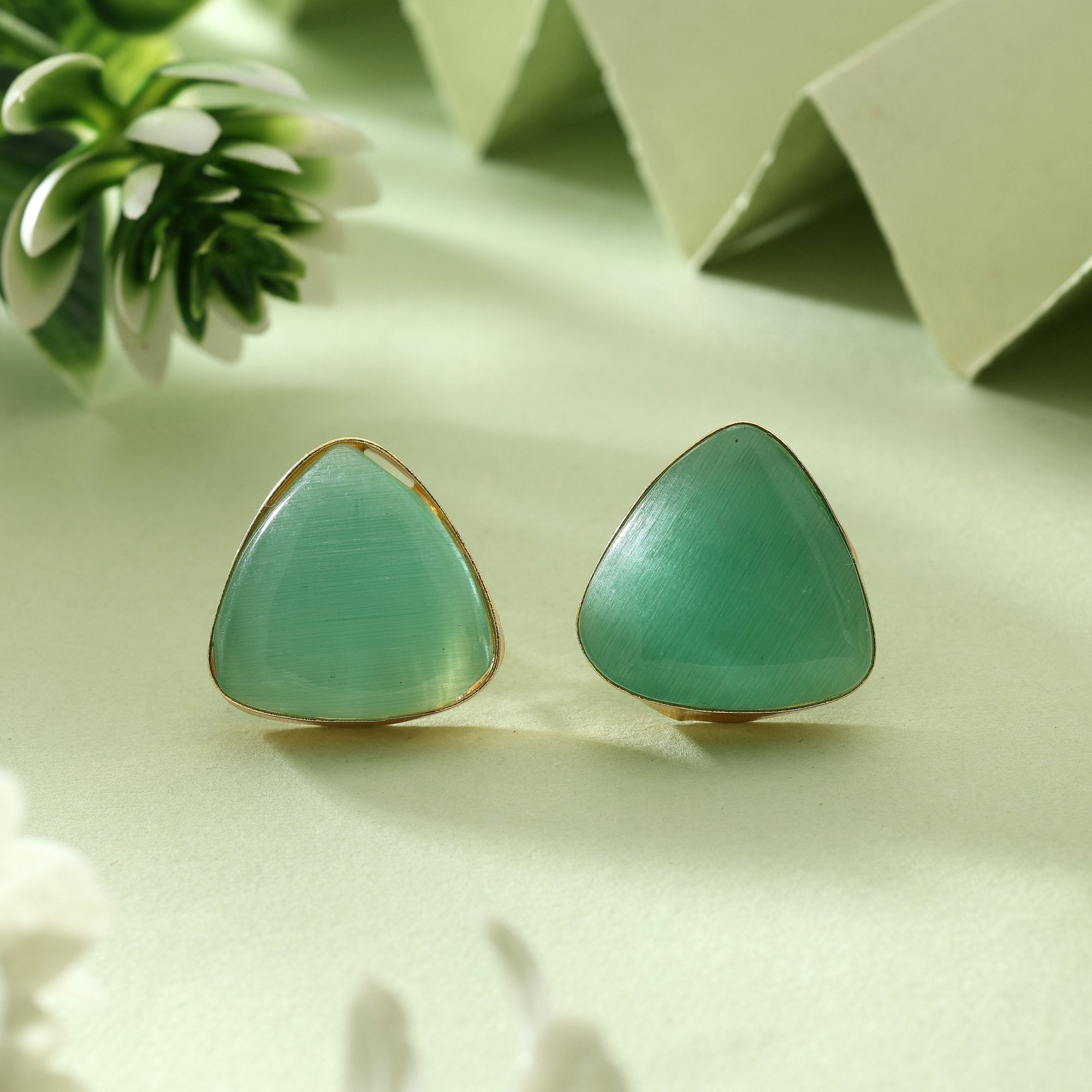 Elegant Pista Green Color Amrapali Earrings With Ethnic Royal Touch Design