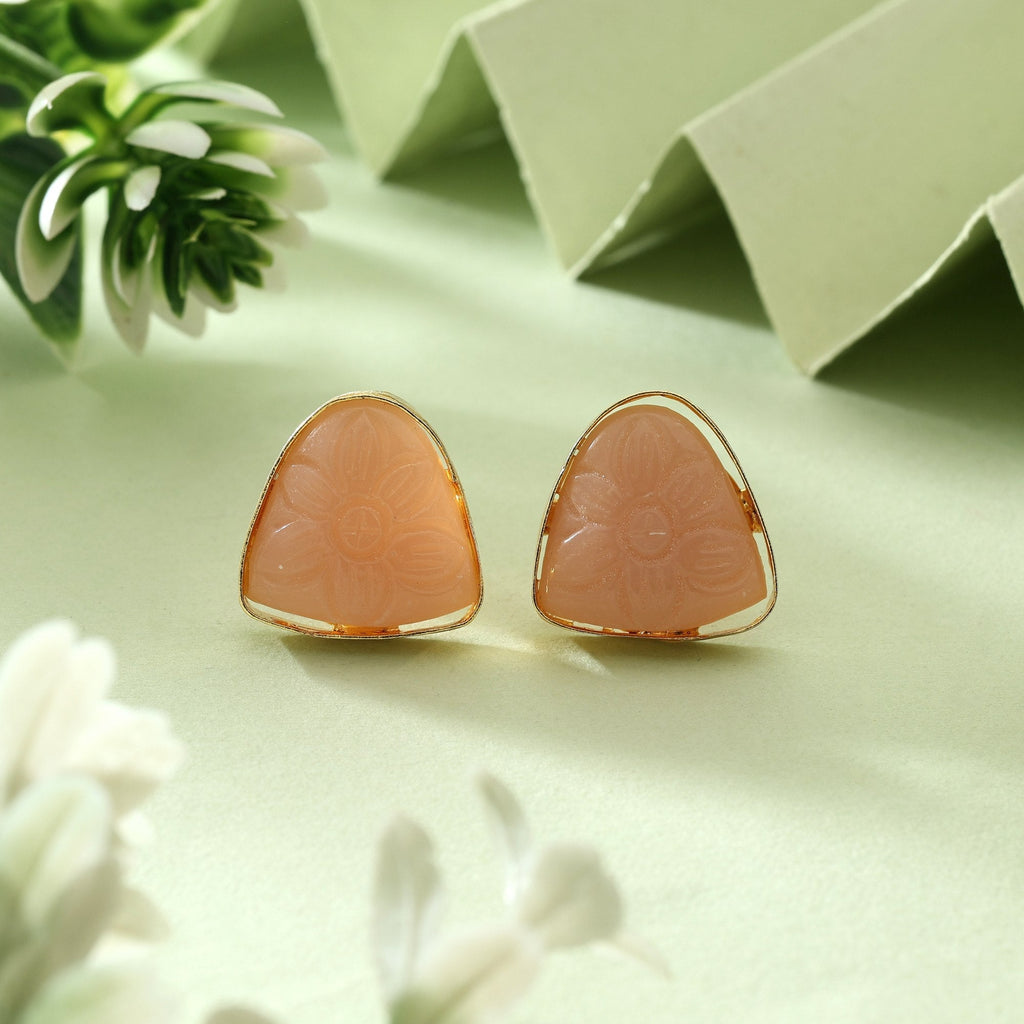 Pretty Peach Color Amrapali Earrings For Festive And Daily Ethnic Wear