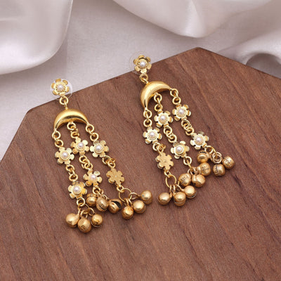 Gold Color Amrapali Earrings Inspired By Heritage Temple Jewelry Craftsmanship