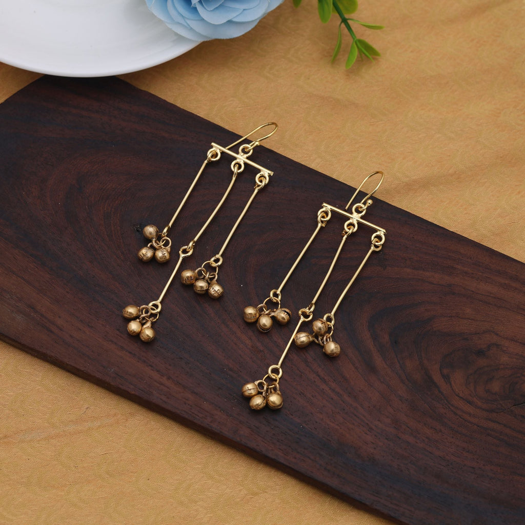 Gold Color Amrapali Earrings Crafted For Festive Wear And Traditional Occasions