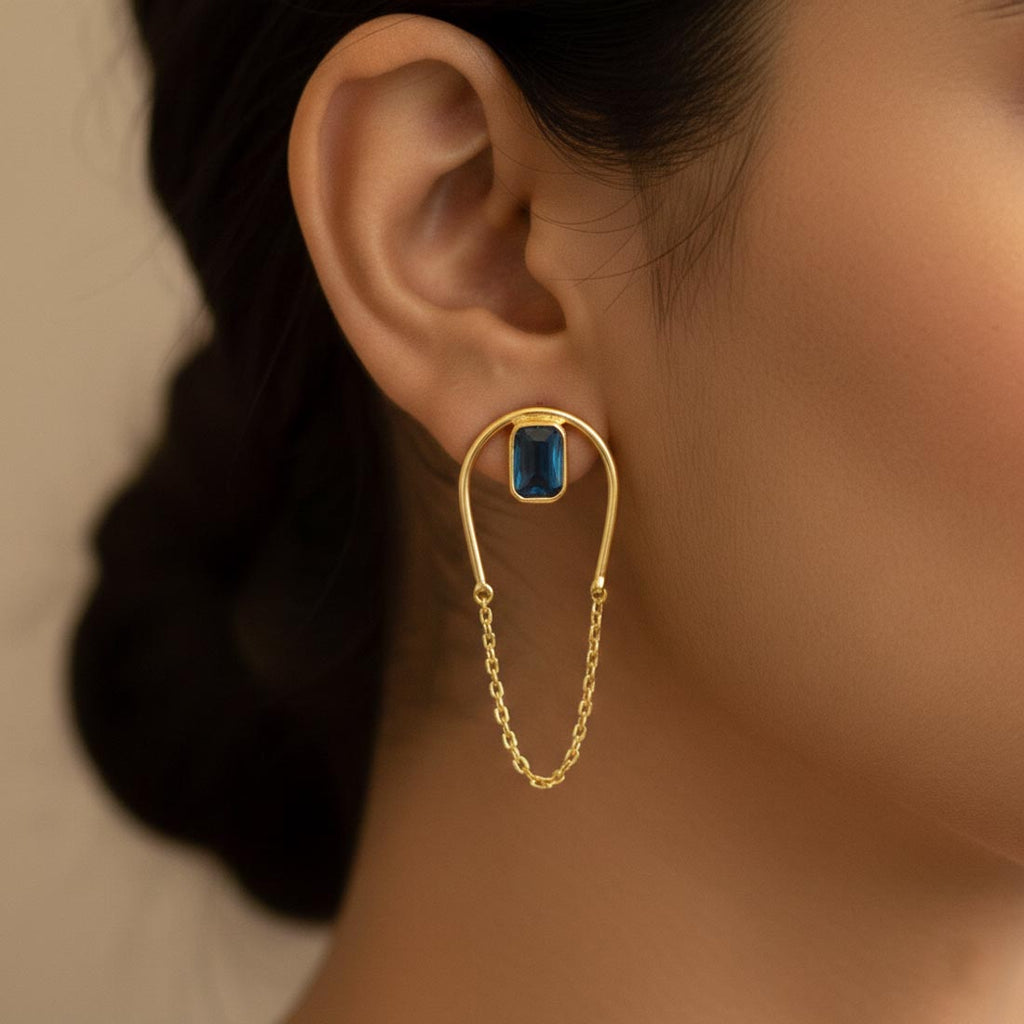 Blue Color Elegant Amrapali Earrings