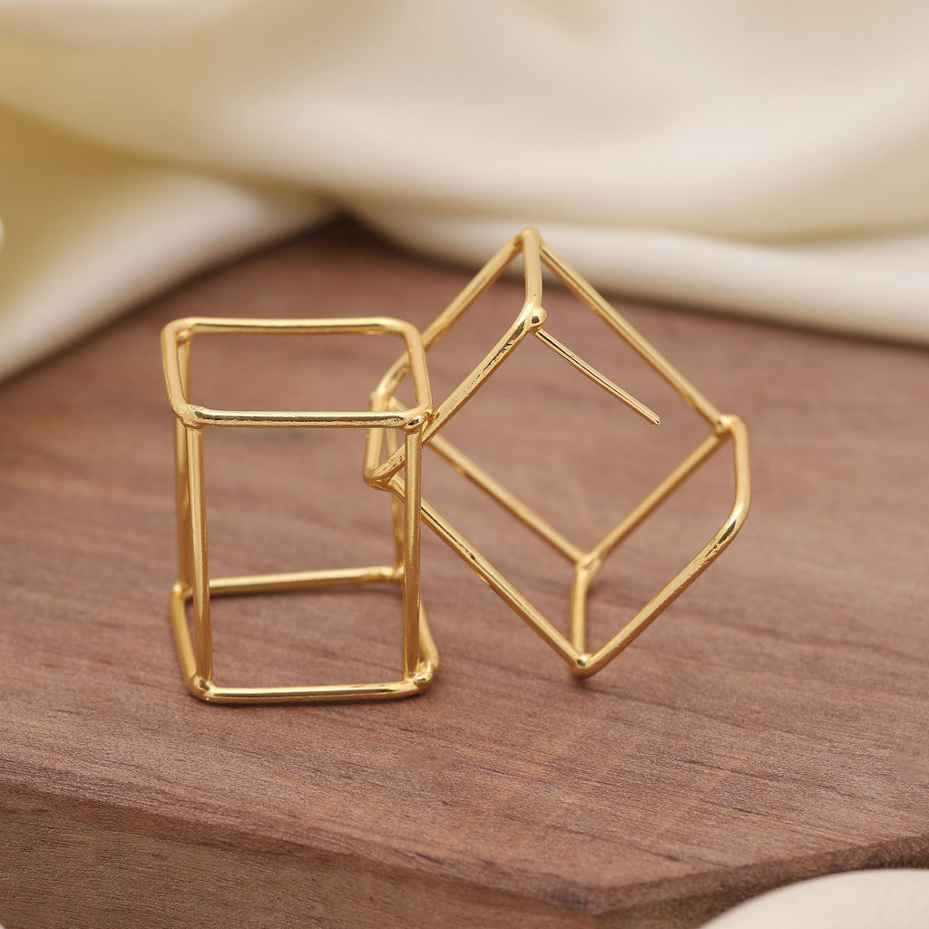 Gold Color Amrapali Earrings Crafted With Intricate Detailing For Ethnic Fashion