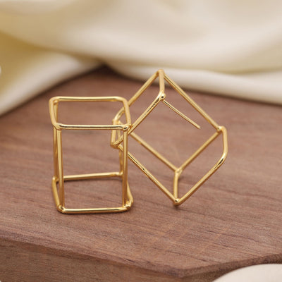 Gold Color Amrapali Earrings Crafted With Intricate Detailing For Ethnic Fashion