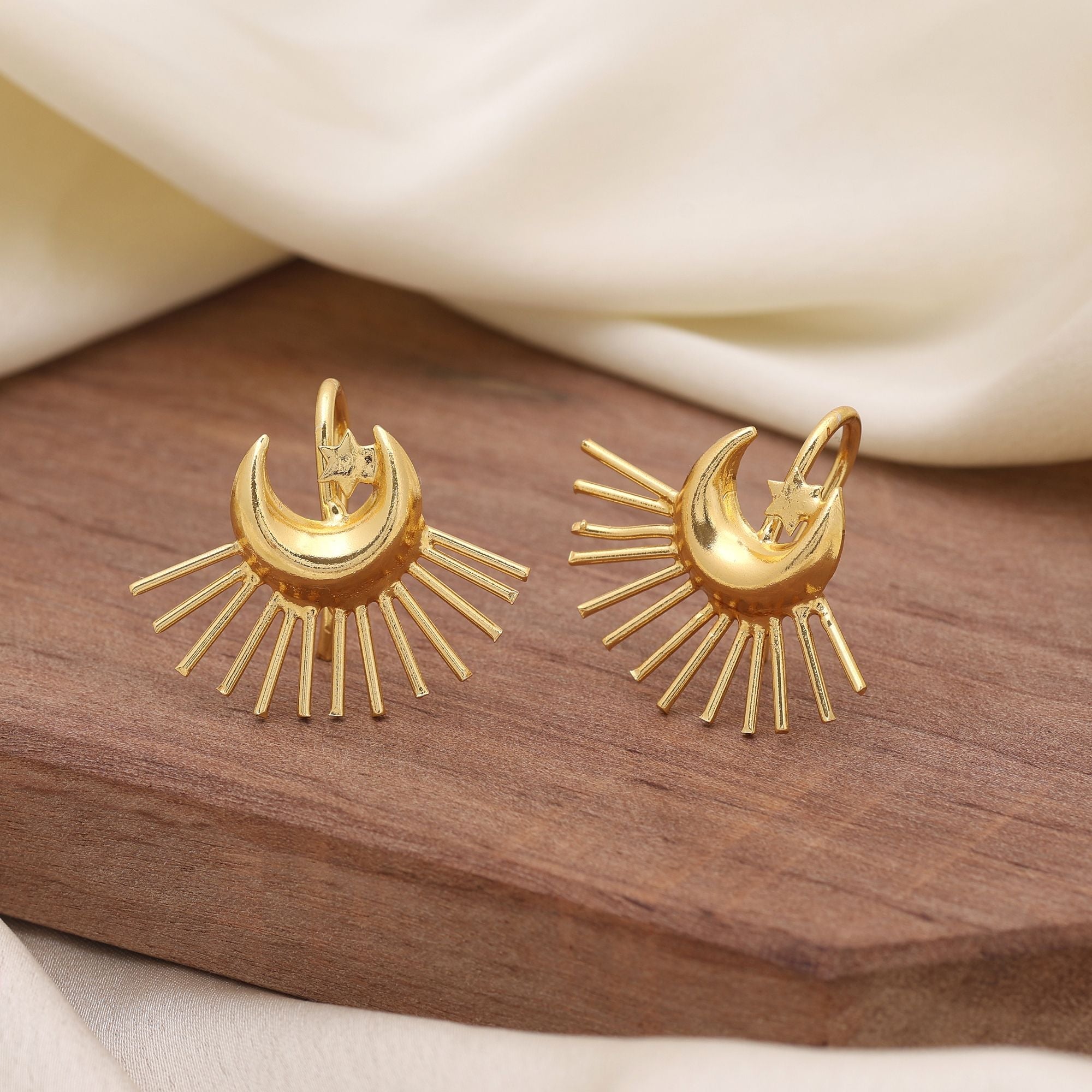 Gold Color Amrapali Earrings Perfect For Cultural Events And Festive Styling
