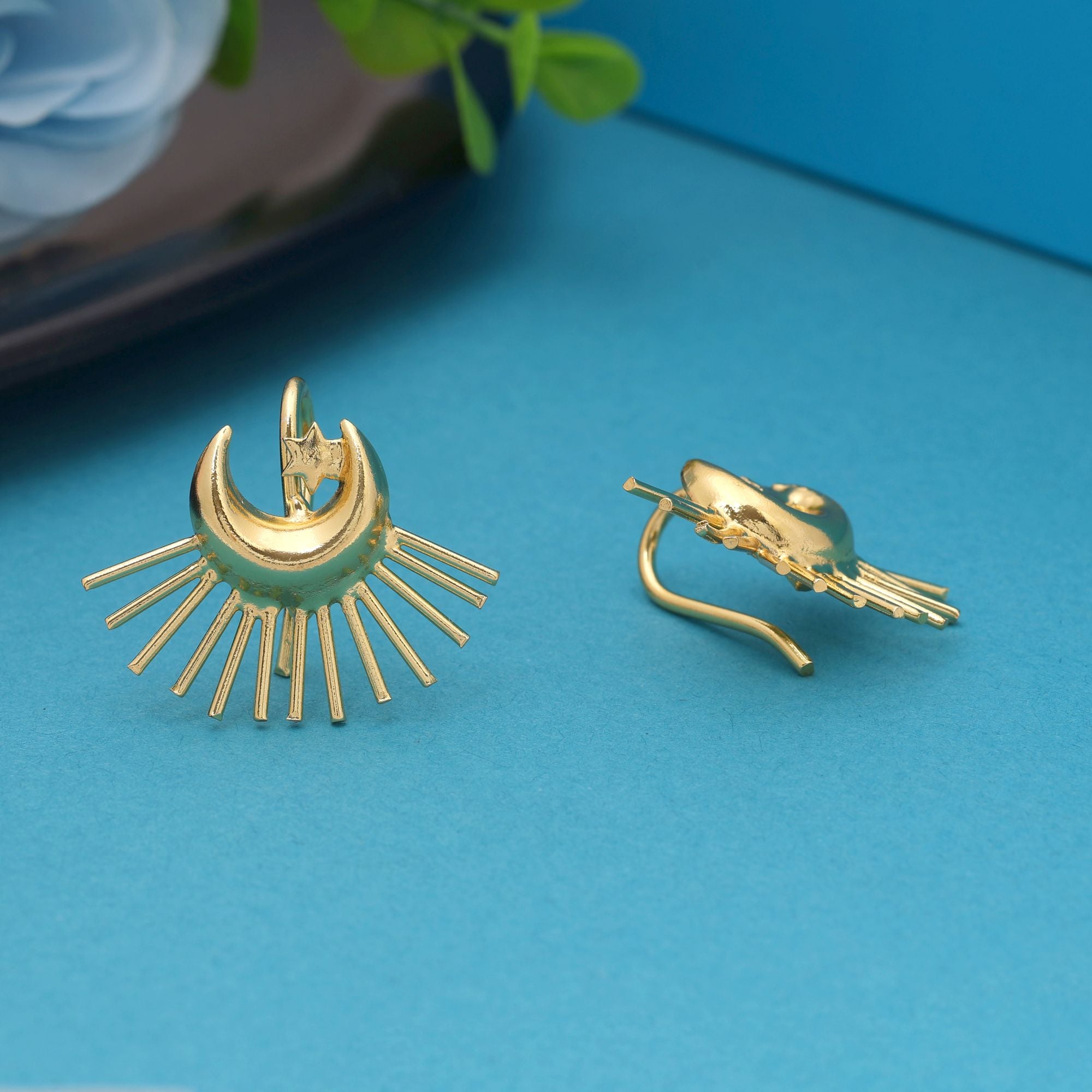 Gold Color Amrapali Earrings Perfect For Cultural Events And Festive Styling